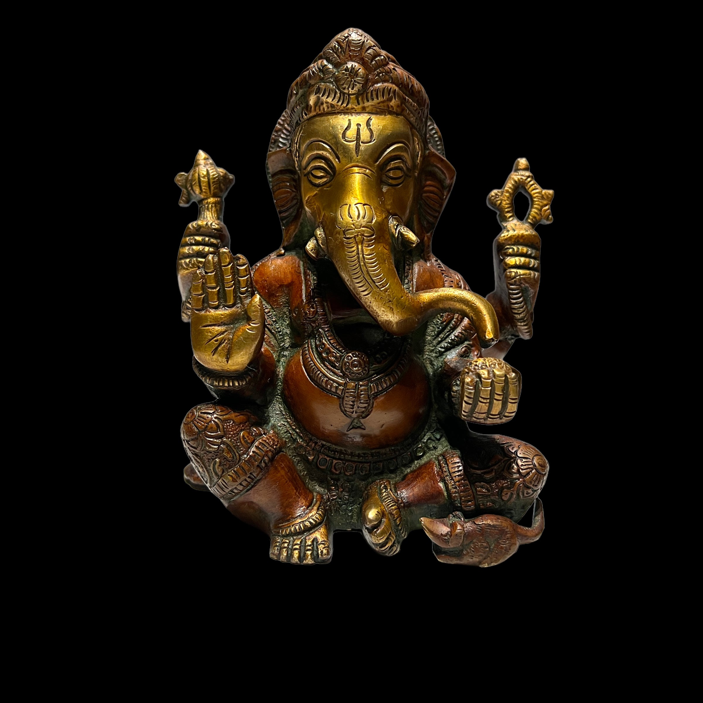 GM Bronze Ganesh 1500 Statue - Vintage India NYC