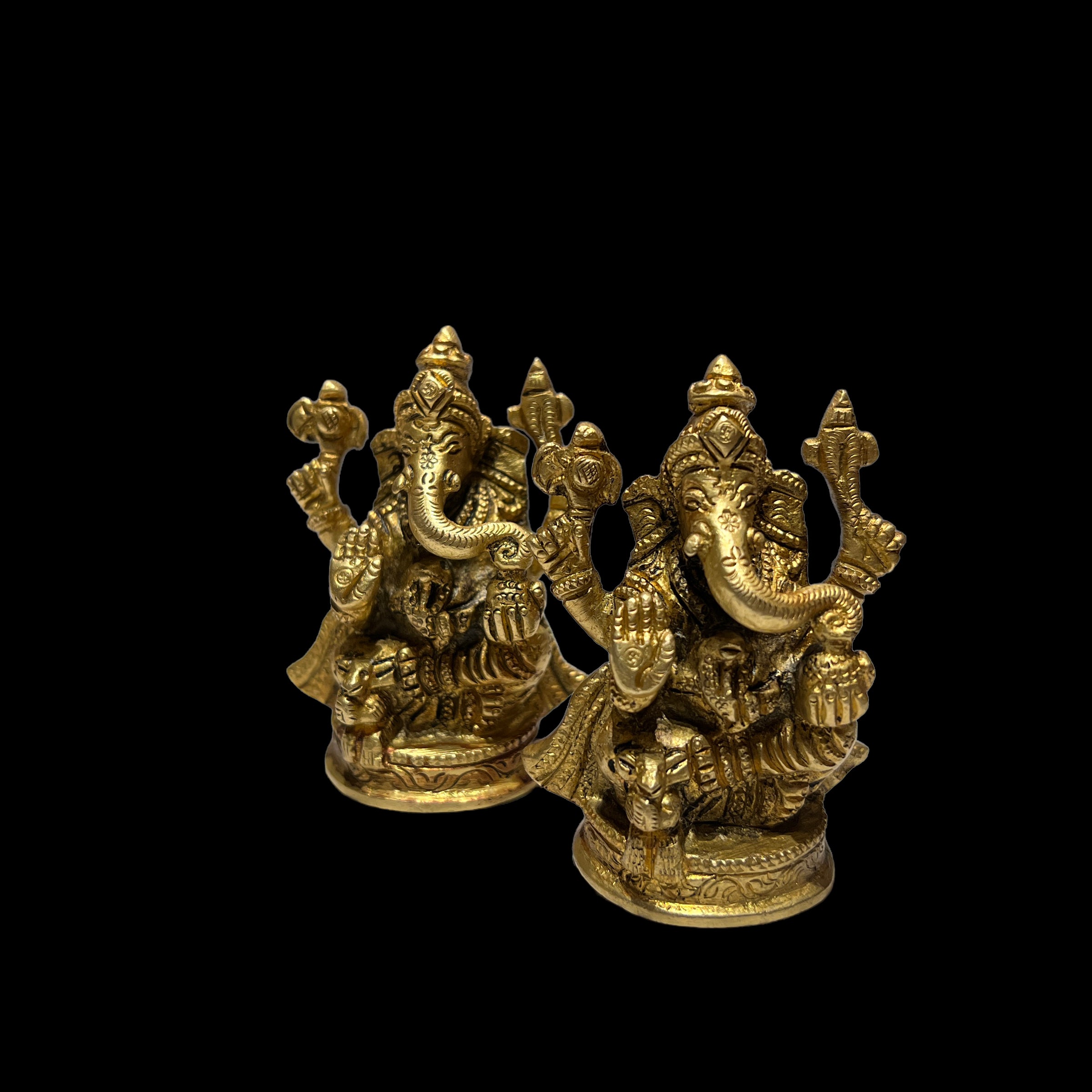 GM Brass Ganesh 188-2.5in - Vintage India NYC