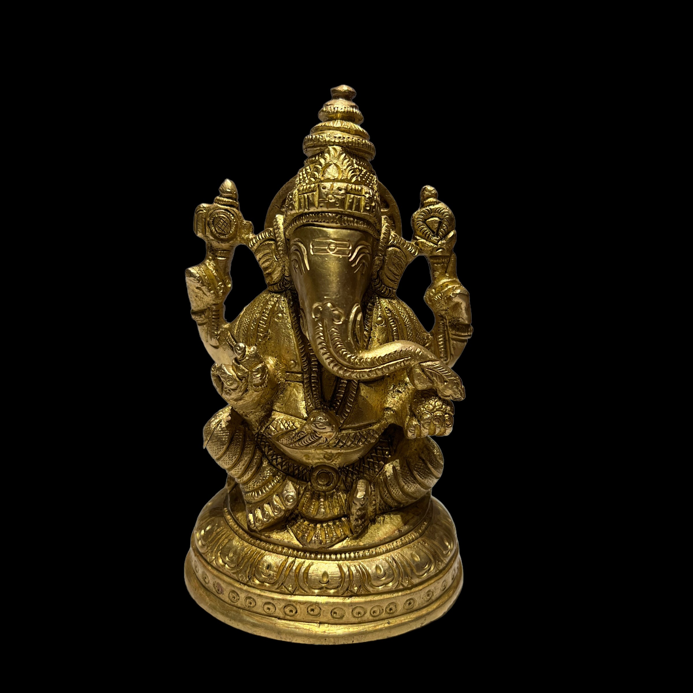 GM Bronze Ganesh 938 Statue - Vintage India NYC