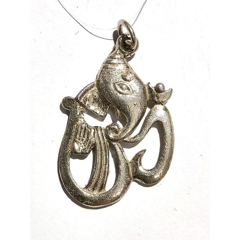 Ganesha/OM Pewter 25 - Vintage India NYC