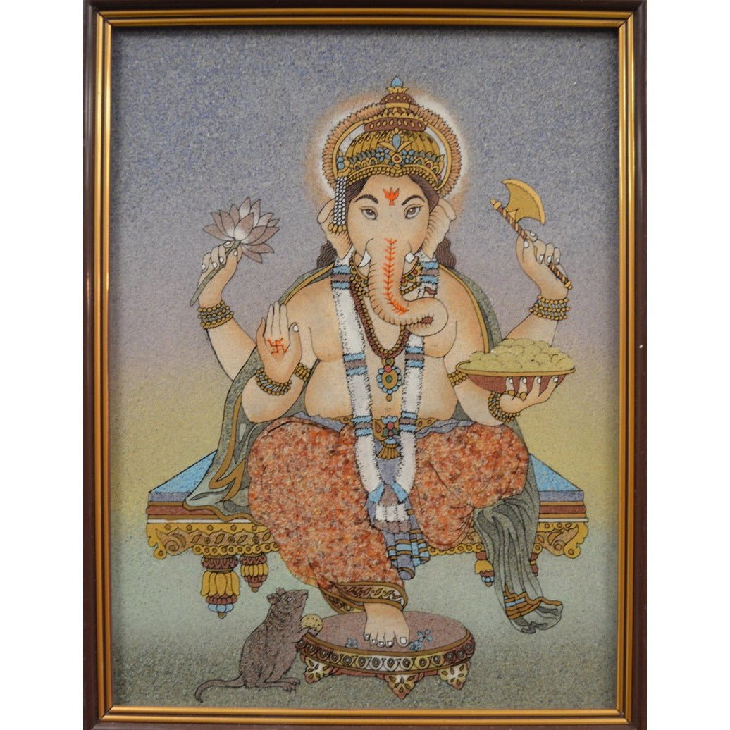 Hand-painted Ganesh - Vintage India NYC