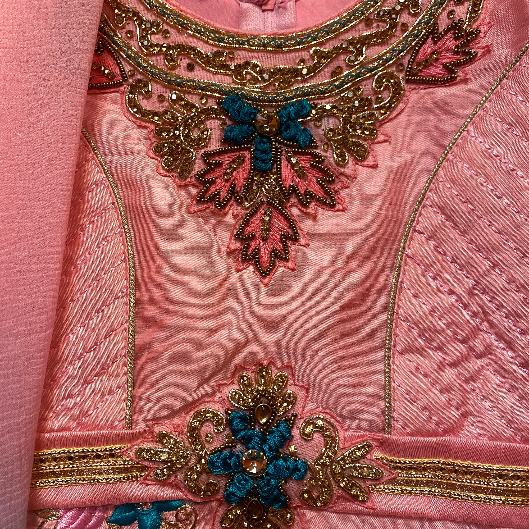 DT Girls Pink Anarkali Set - Vintage India NYC