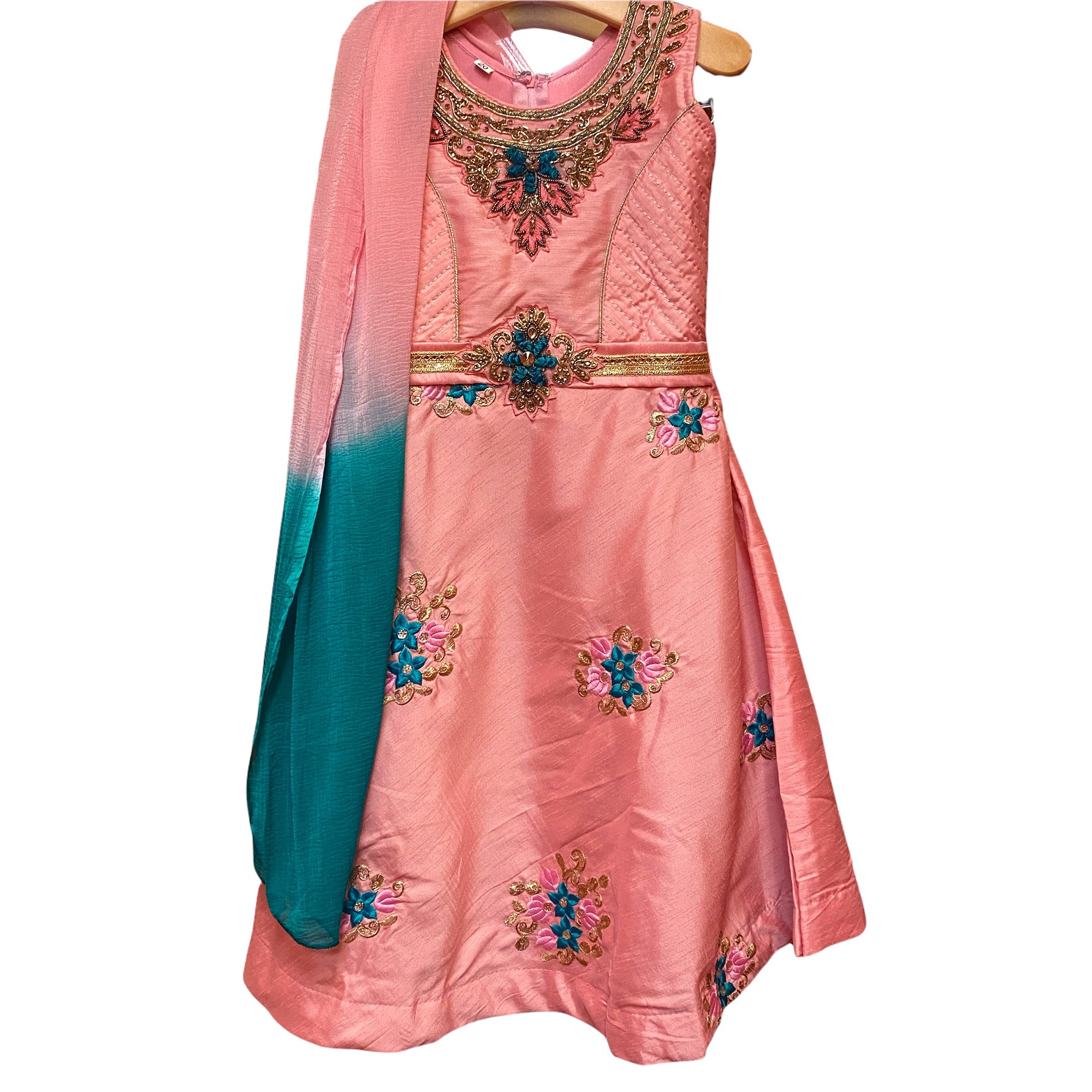 DT Girls Pink Anarkali Set - Vintage India NYC