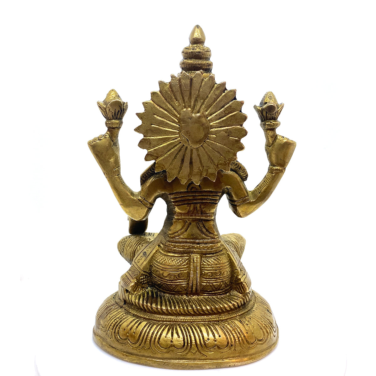 GM Brass Lakshmi  7.5 in - Vintage India NYC