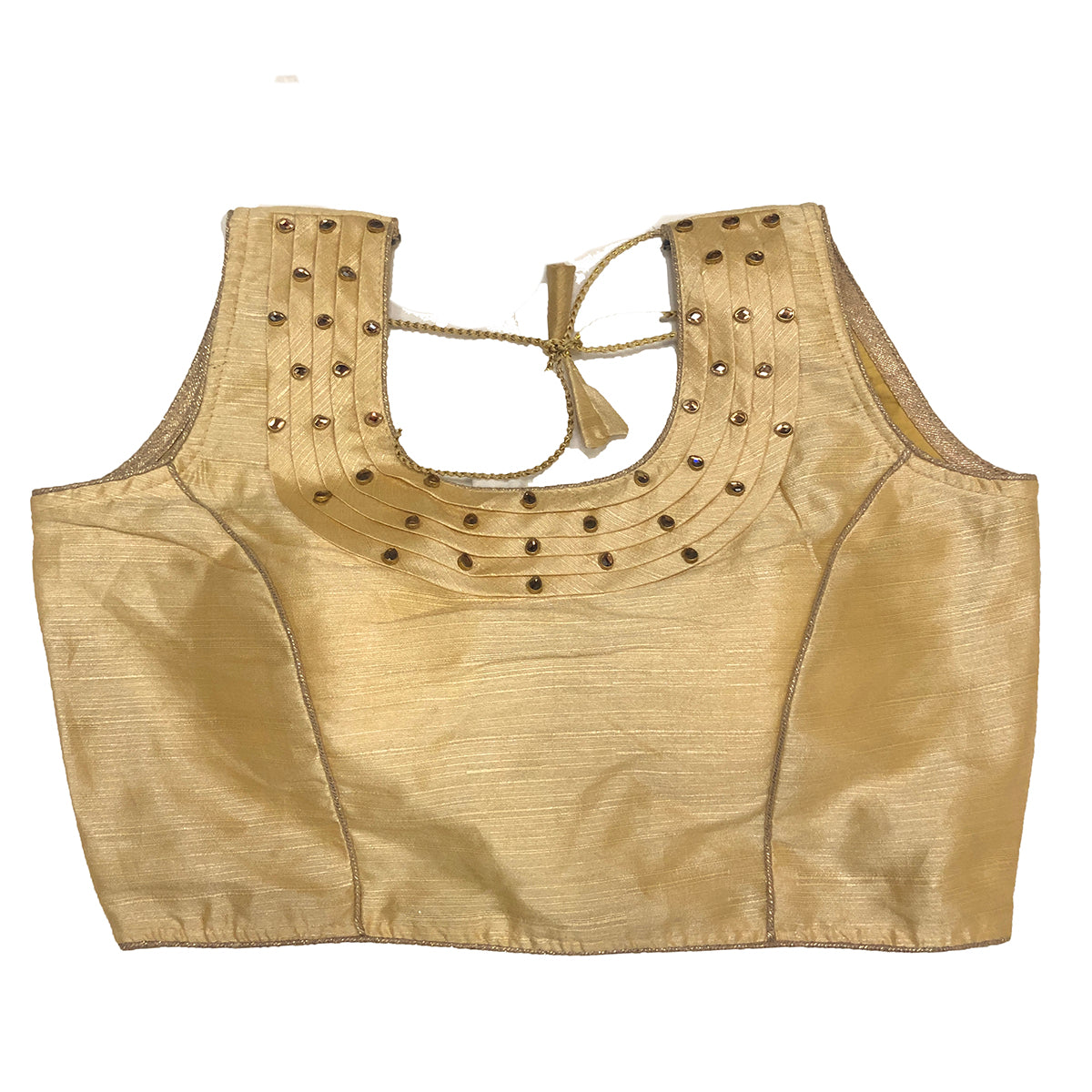 IE Gold Blouses-sleeveless - Vintage India NYC
