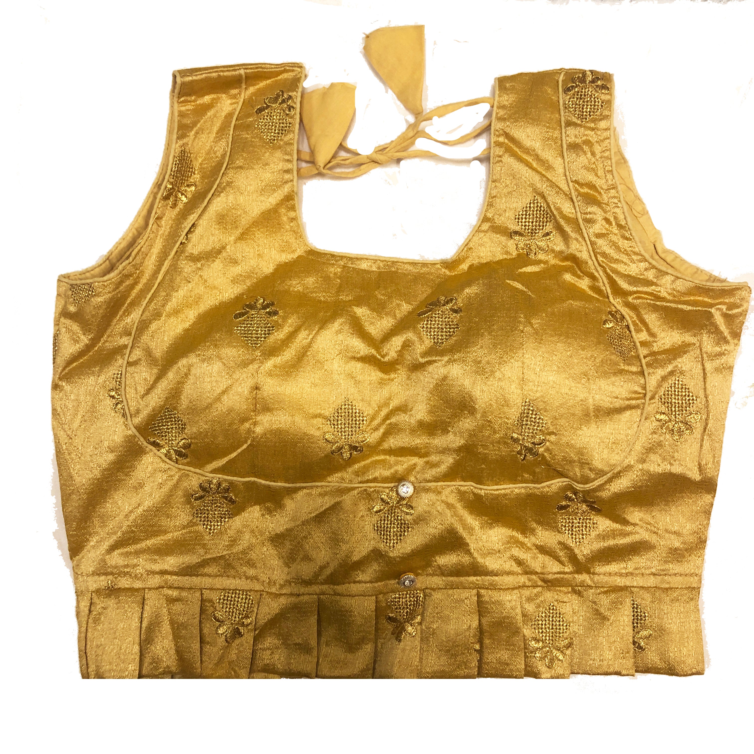 IE Gold Blouses-sleeveless - Vintage India NYC