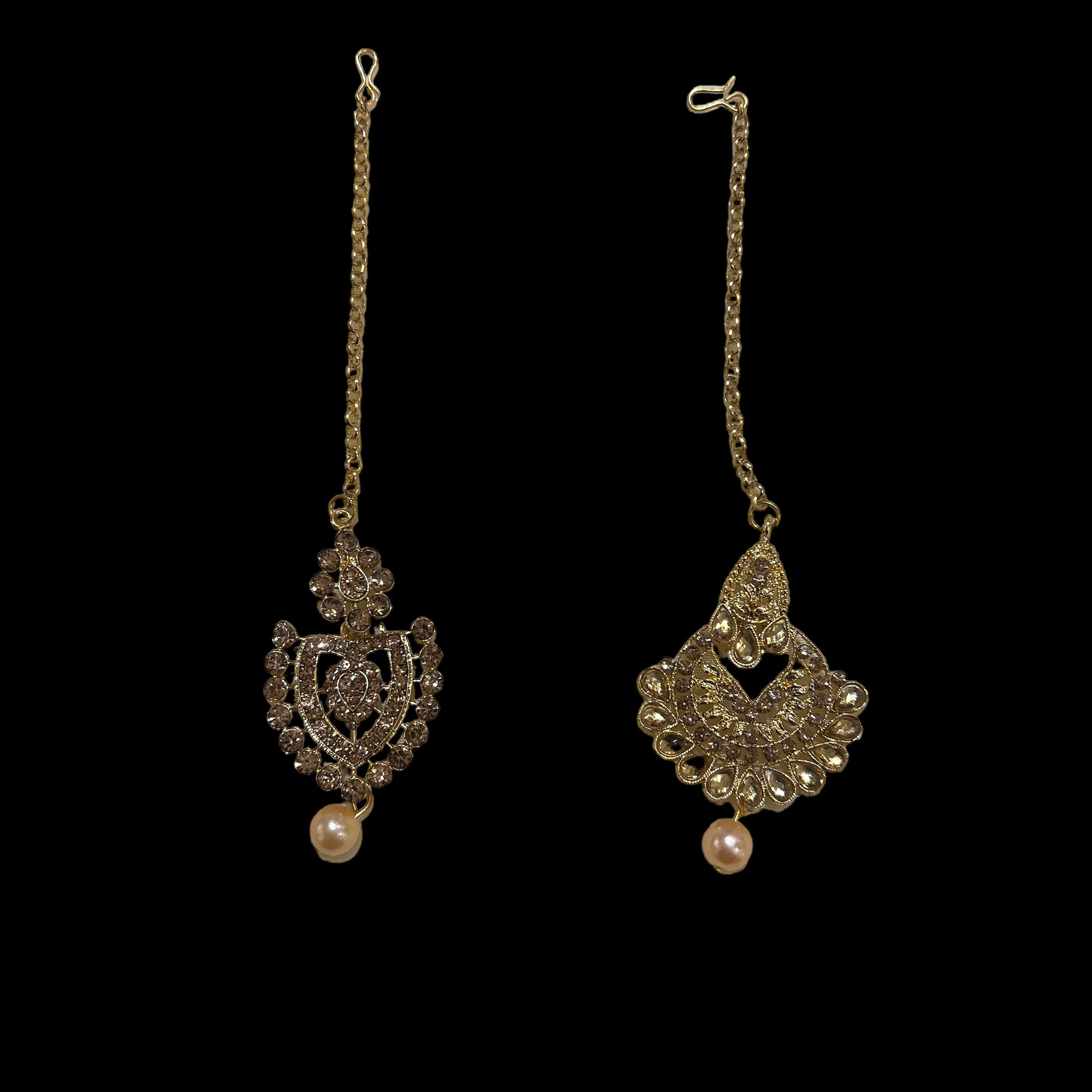 Gold Maang Tikkas-2 Styles - Vintage India NYC