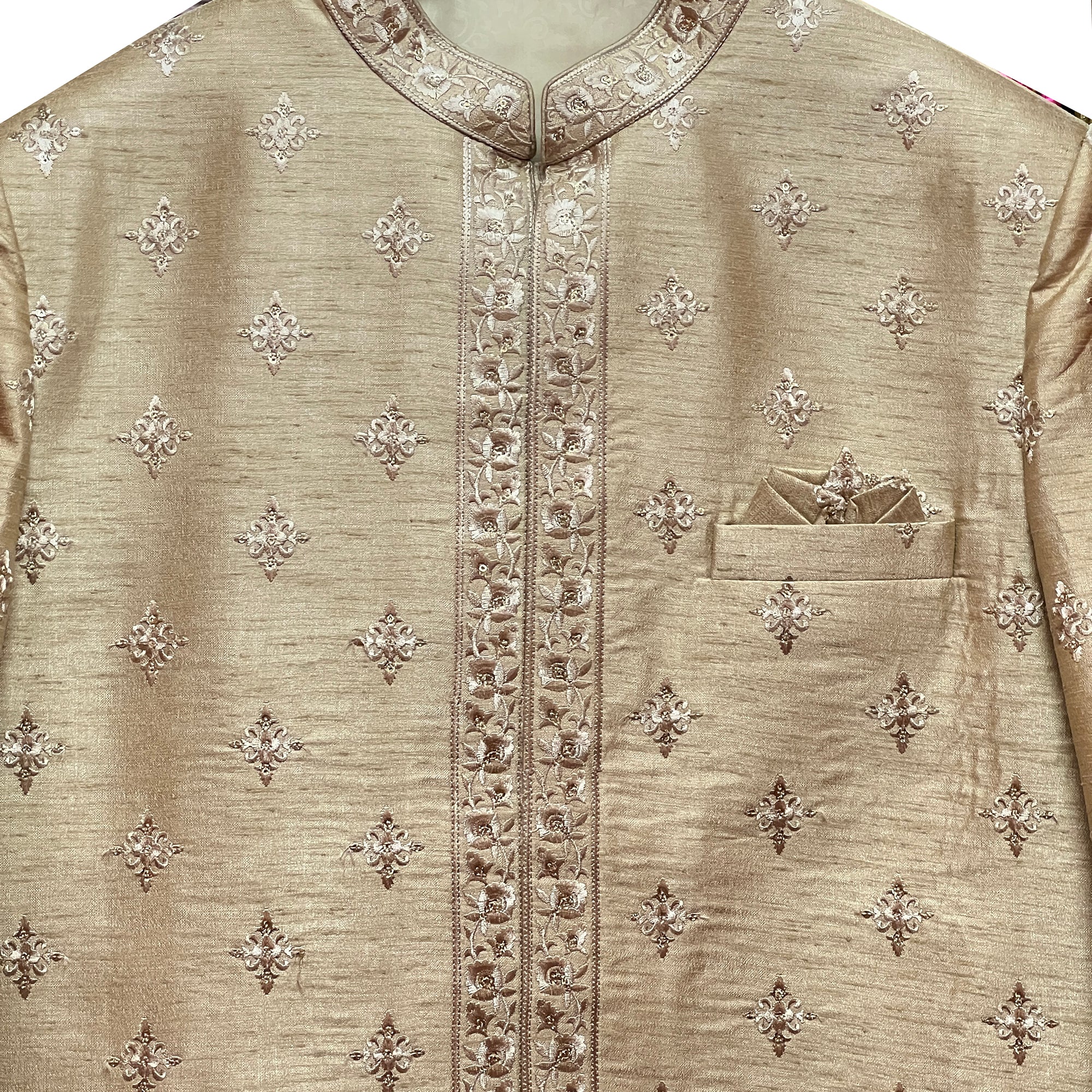 Gold Embroidered Sherwani - Vintage India NYC