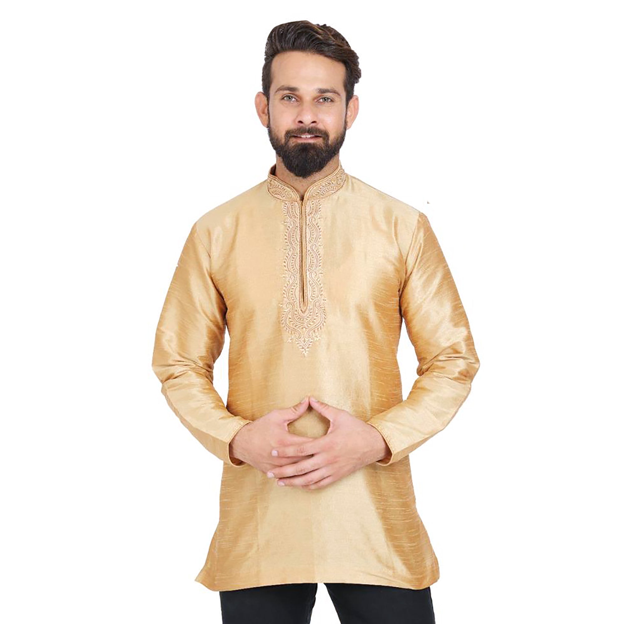 DT Gold Short Kurta - Vintage India NYC