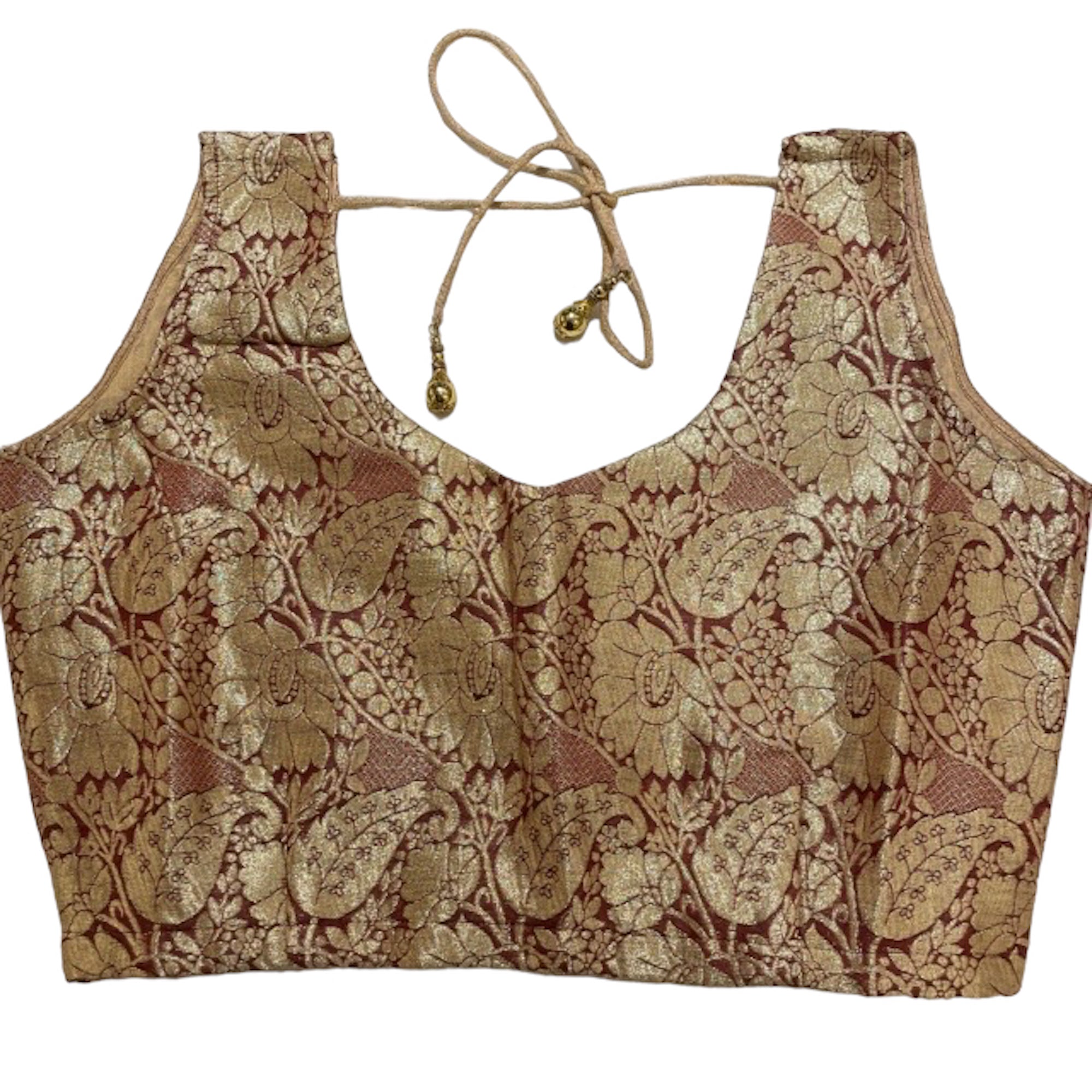 Brocade Saree Blouses-Size 42 - Vintage India NYC