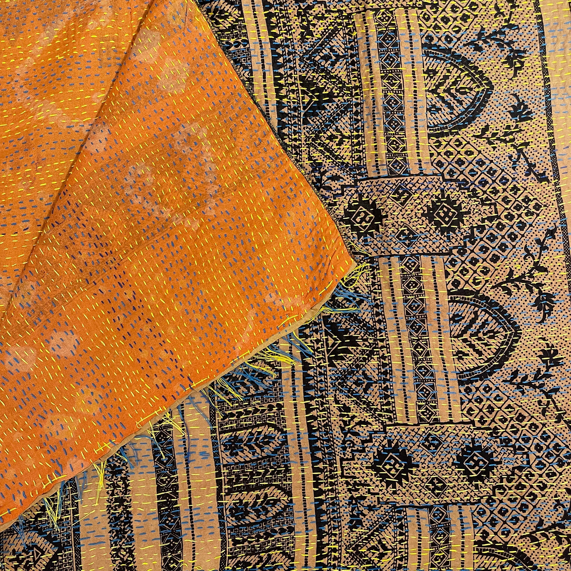 Silk Kantha Stoles - Vintage India NYC