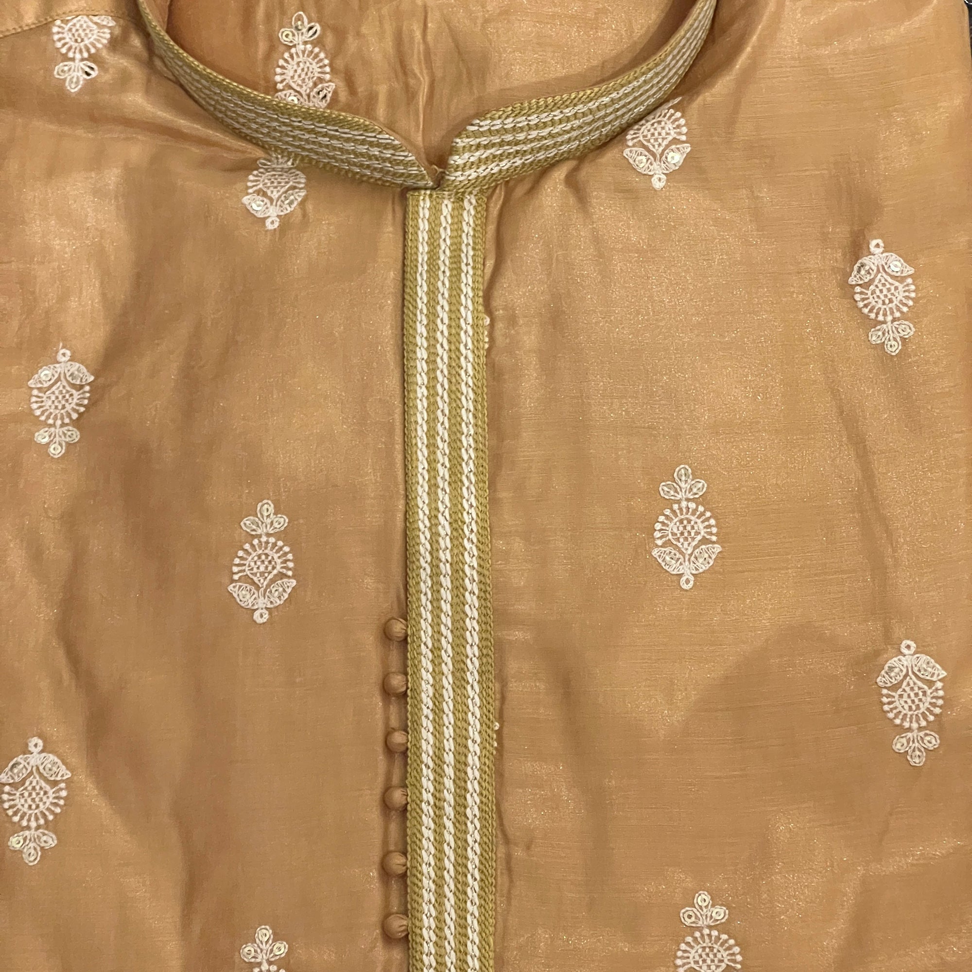 YD Flower Buta Embroidered Kurtas-3 Colors - Vintage India NYC