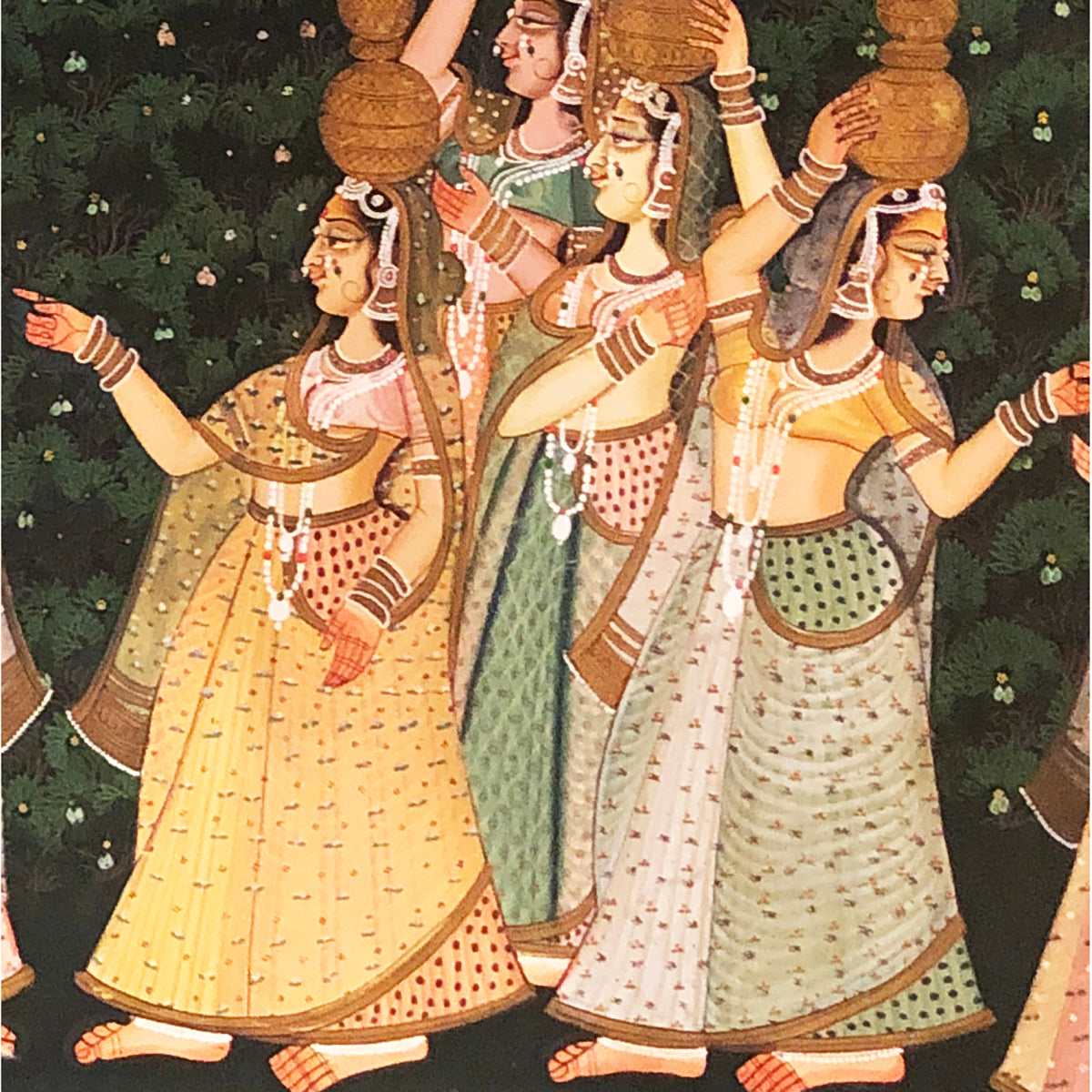 Krishna Govinda Pichhwai-Horizontal - Vintage India NYC