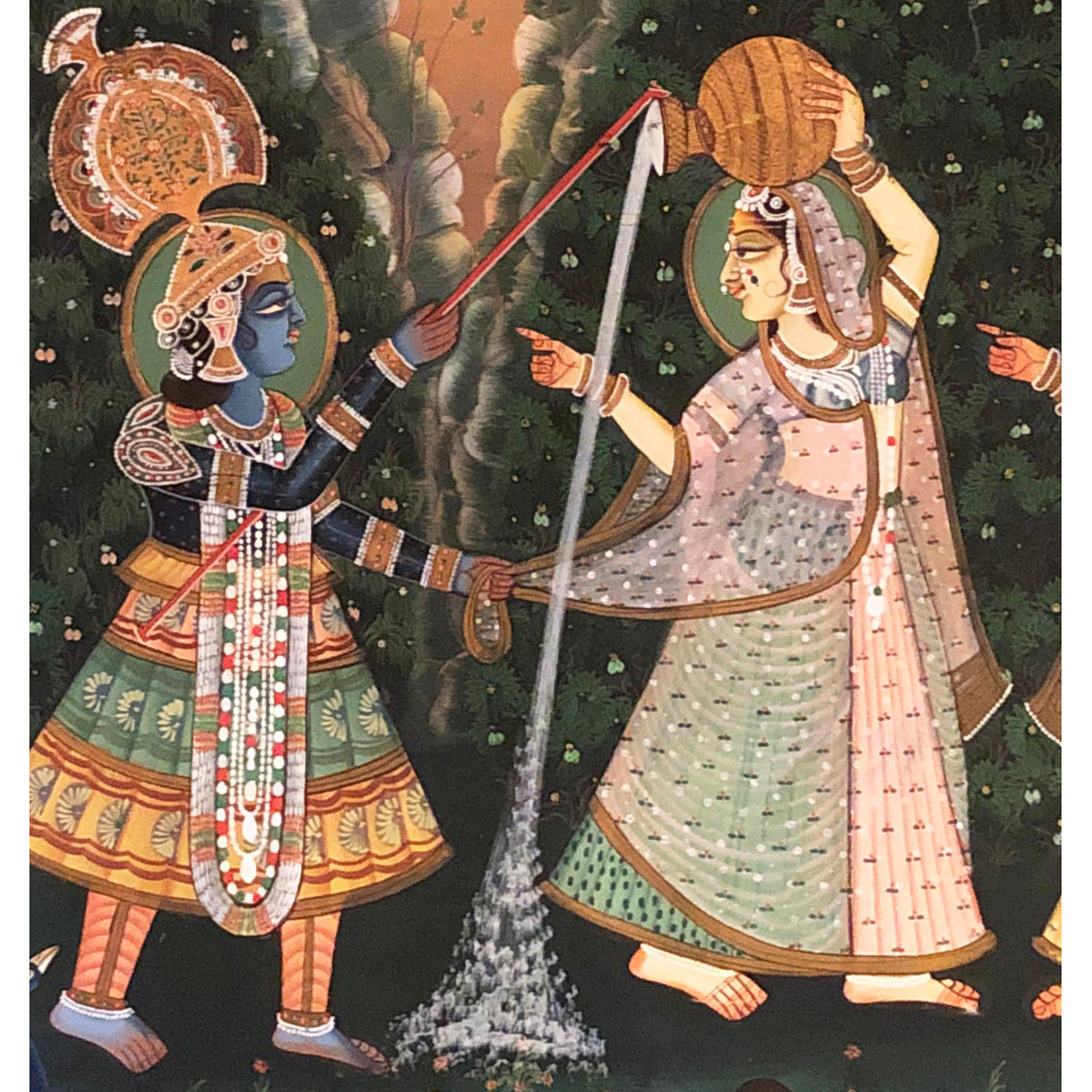 Krishna Govinda Pichhwai-Horizontal - Vintage India NYC