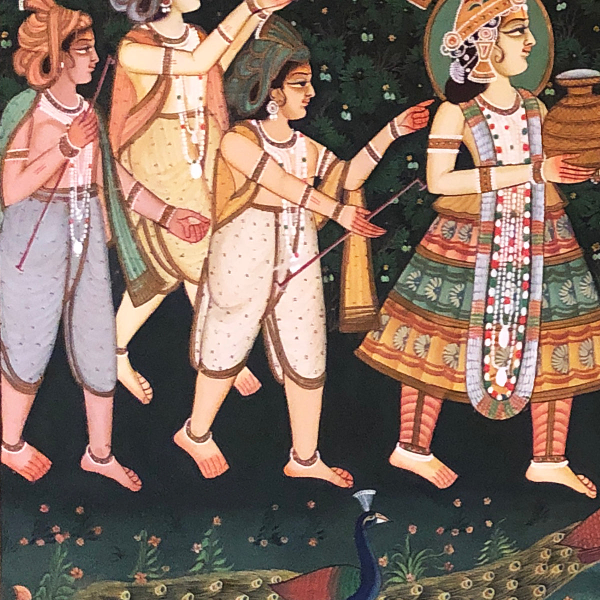 Krishna Govinda Pichhwai-Horizontal - Vintage India NYC