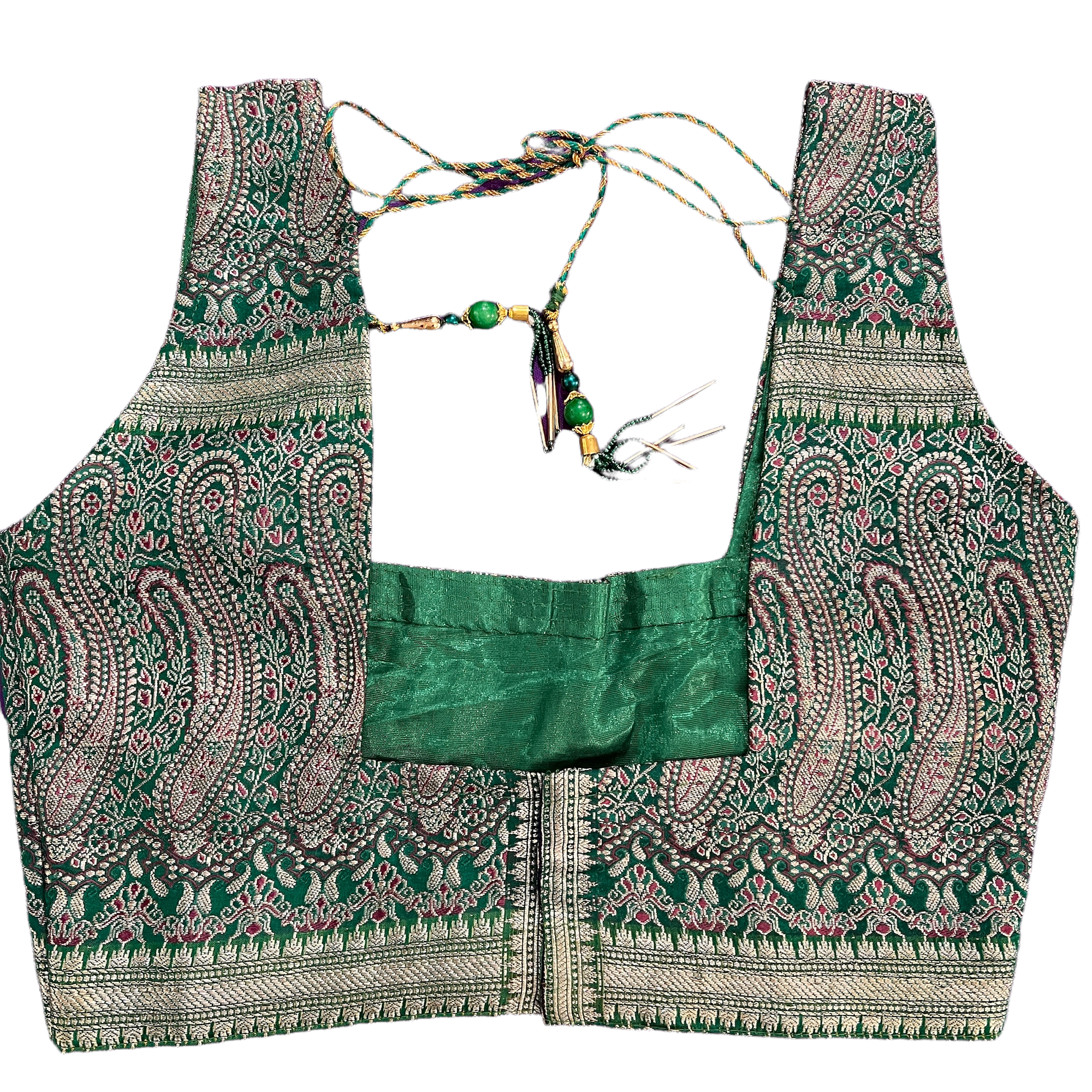 Brocade Saree Blouses-Size 30 - Vintage India NYC