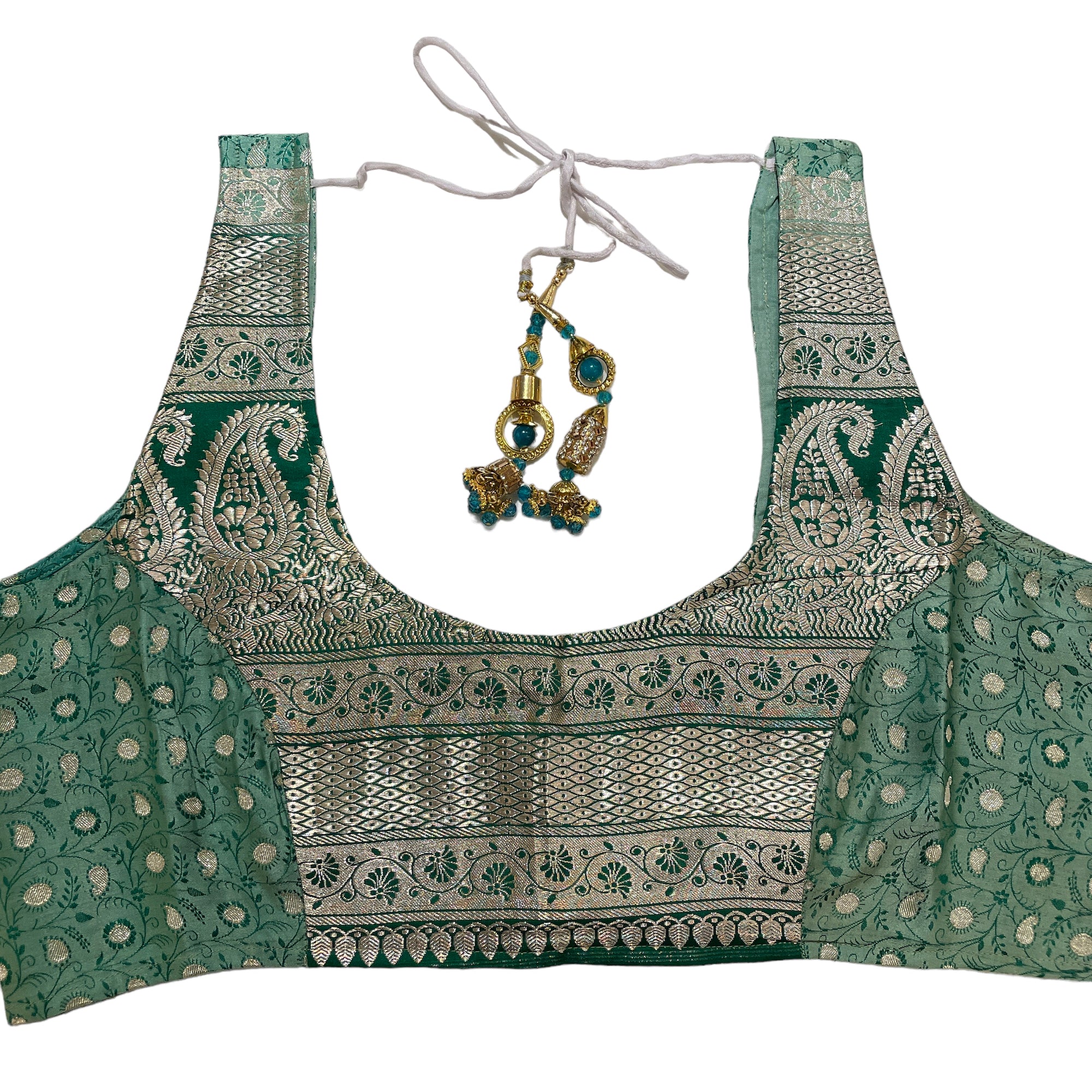 Brocade Saree Blouses-Size 42 - Vintage India NYC