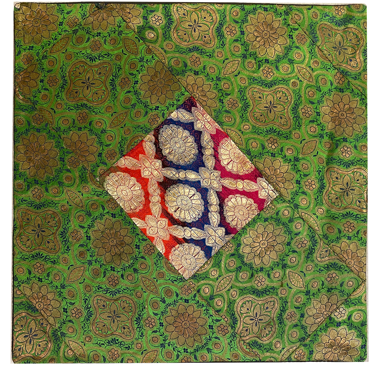 Silk Pillow Covers-Greens - Vintage India NYC