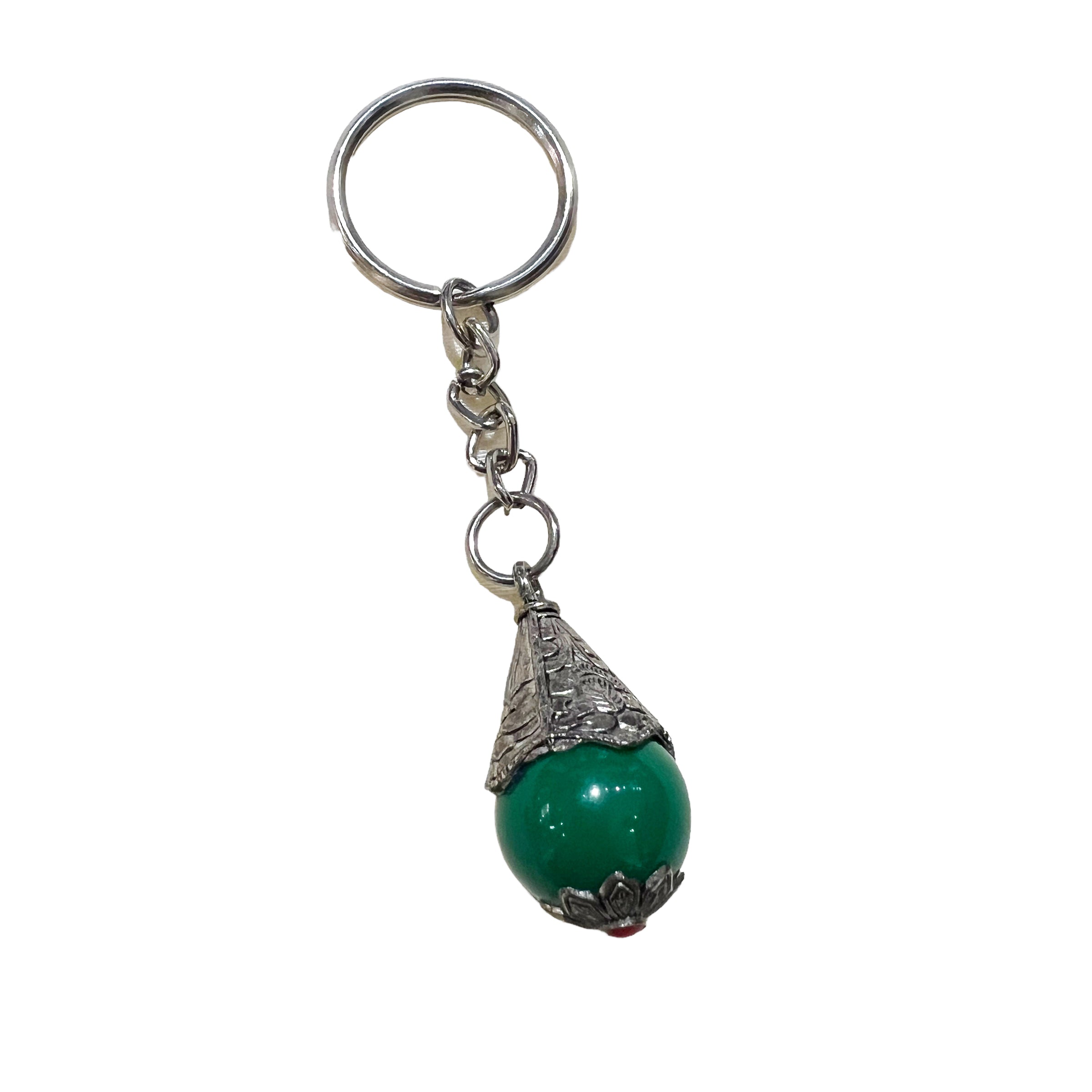 Colored Bead Key Chain - Vintage India NYC