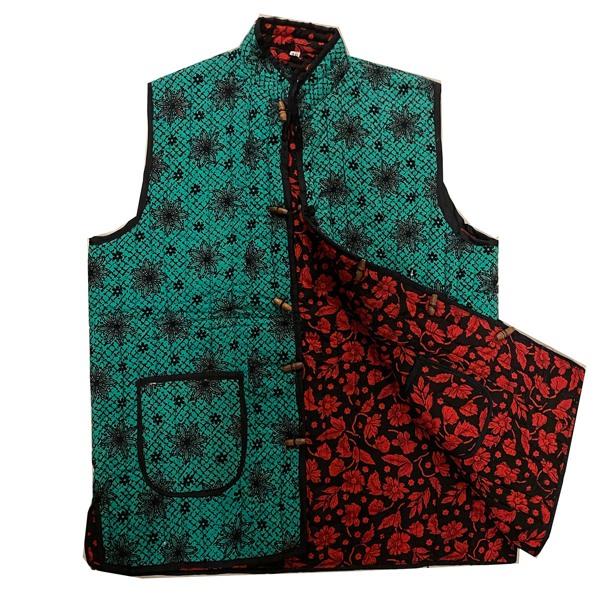 Mens Reversible Quilted Vests - Vintage India NYC