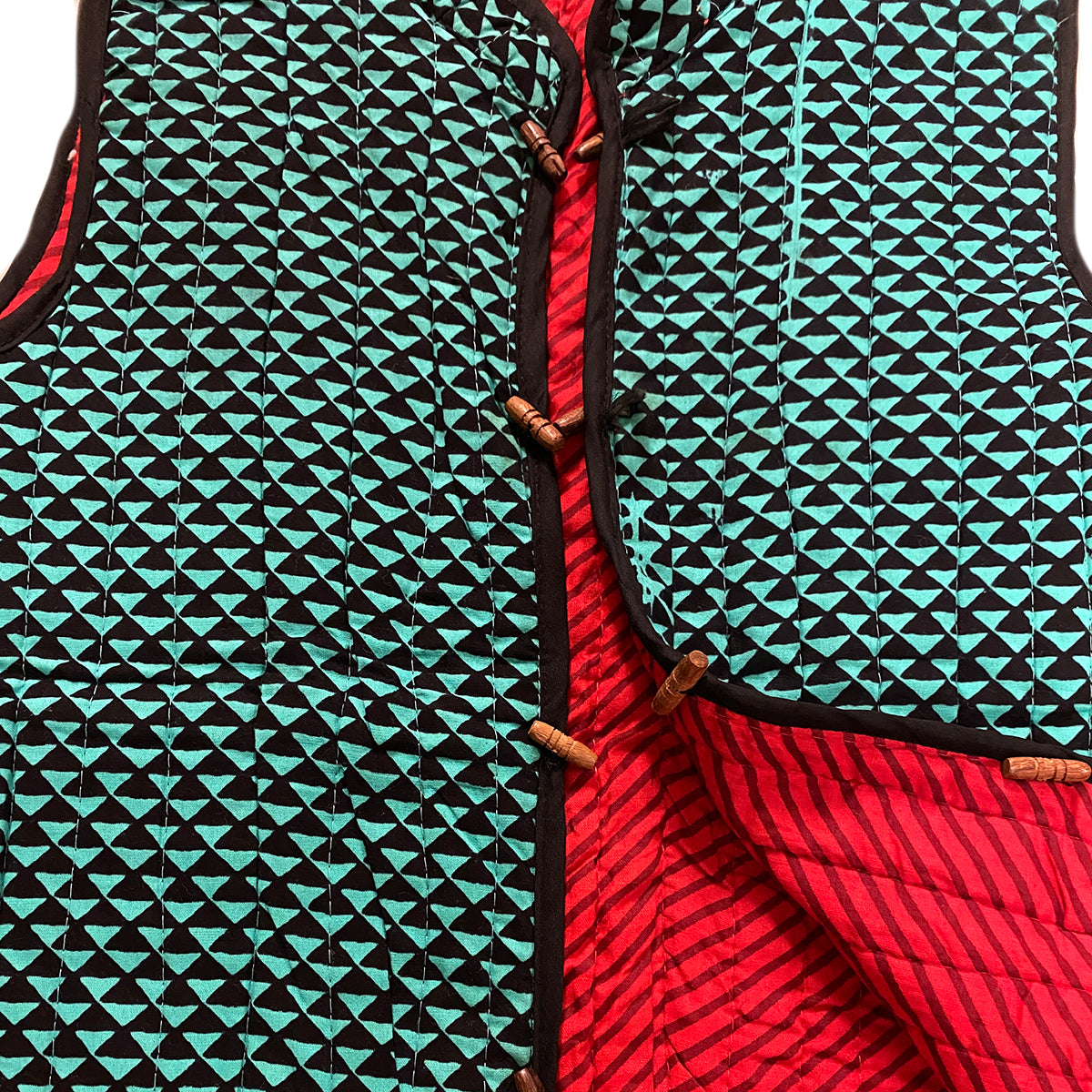 Mens Reversible Quilted Vests - Vintage India NYC