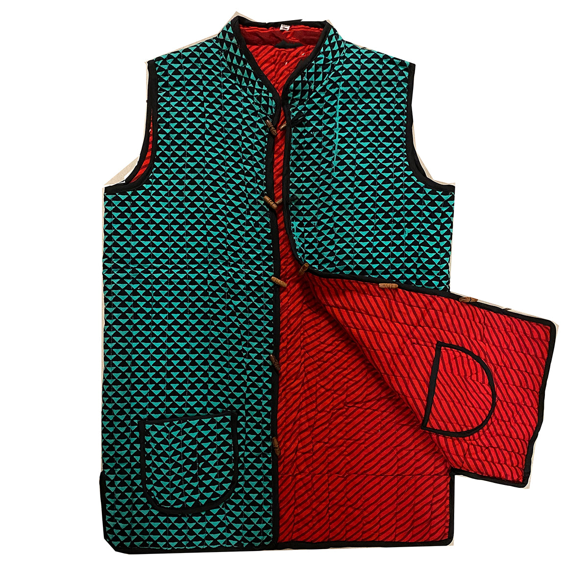 Mens Reversible Quilted Vests - Vintage India NYC