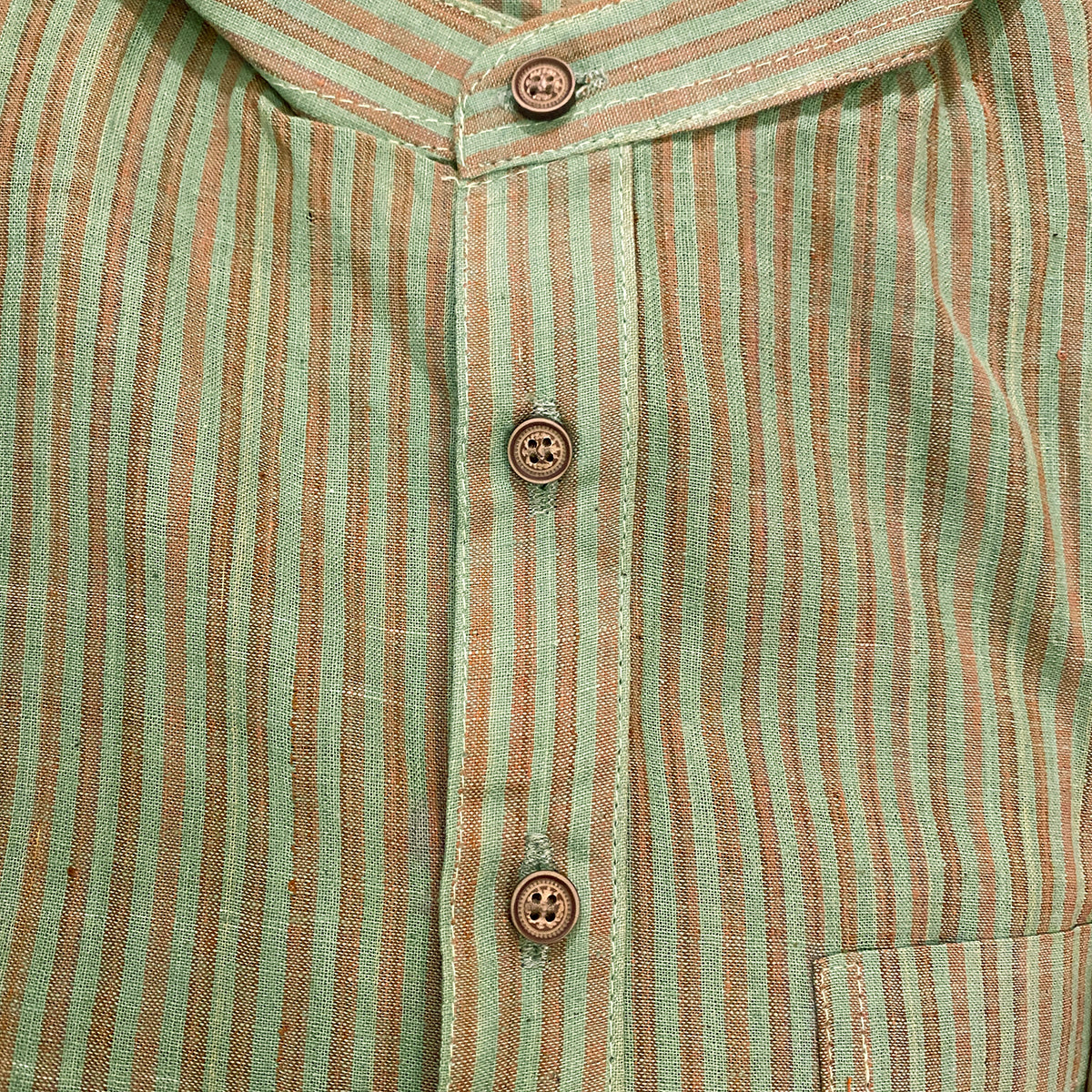 Striped Khadi Kurtas-Size 40-44 - Vintage India NYC