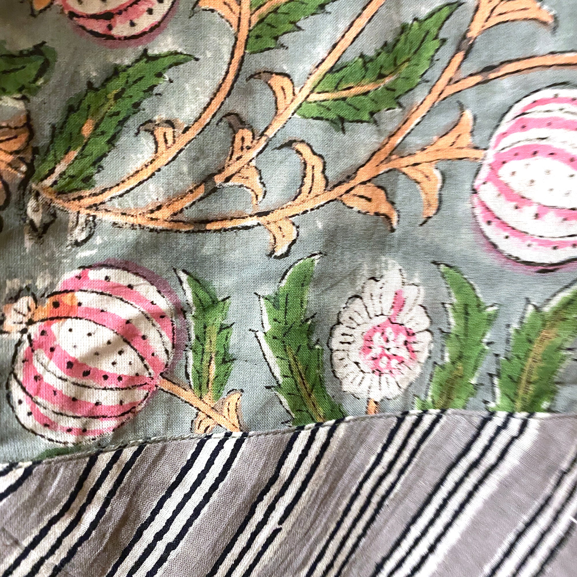 AR Blockprint Angrakha Wrap Dress-3 pattern choices - Vintage India NYC