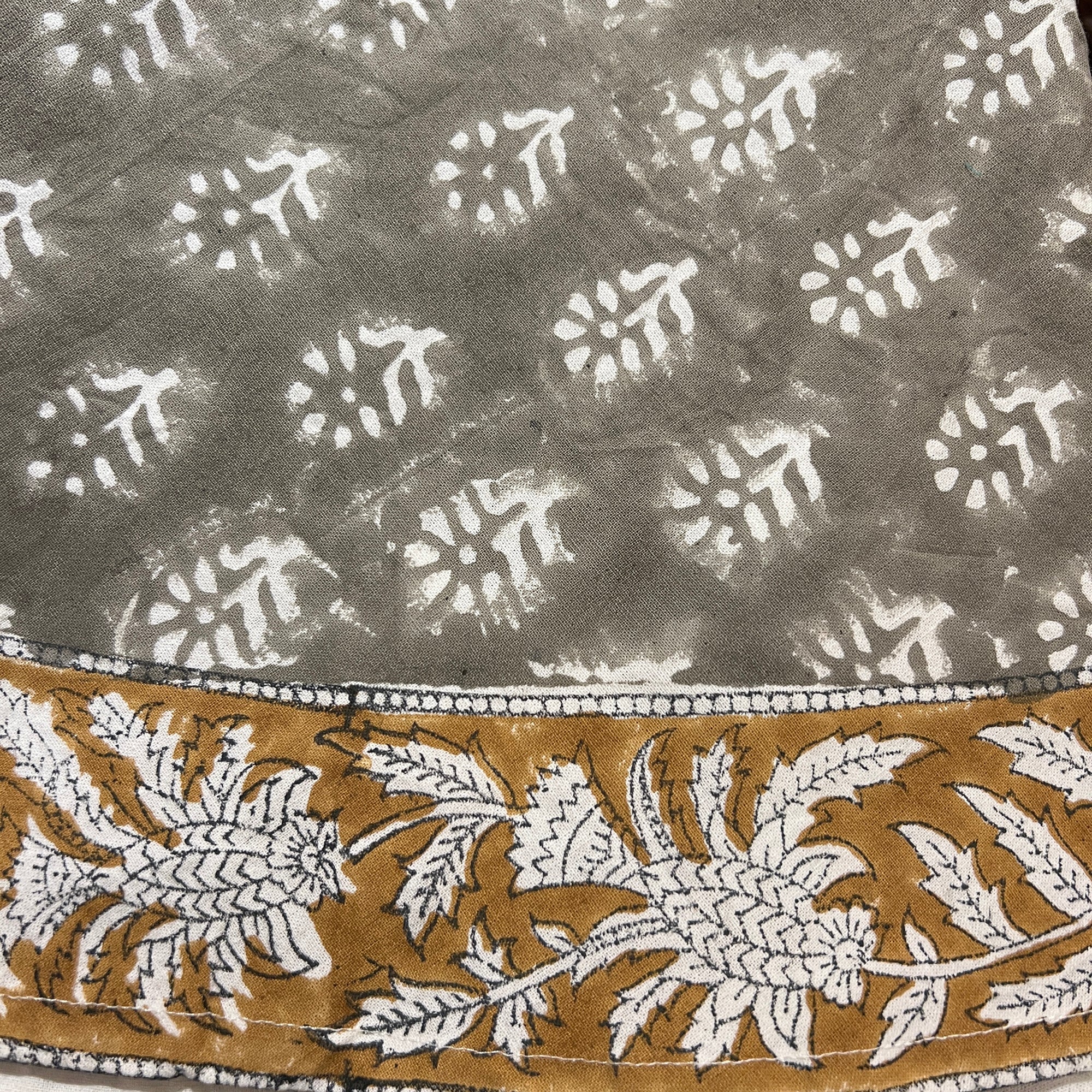 Blockprint Bagru Tablecloth - 4 colors - Vintage India NYC