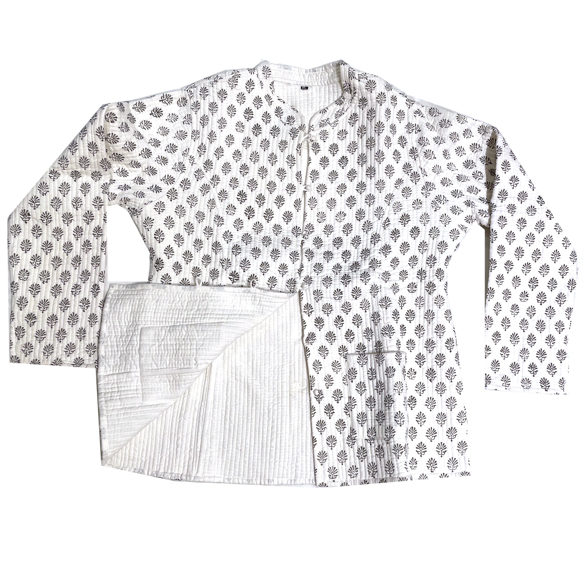 GR Short Quilted Coats-Medium-38 - Vintage India NYC