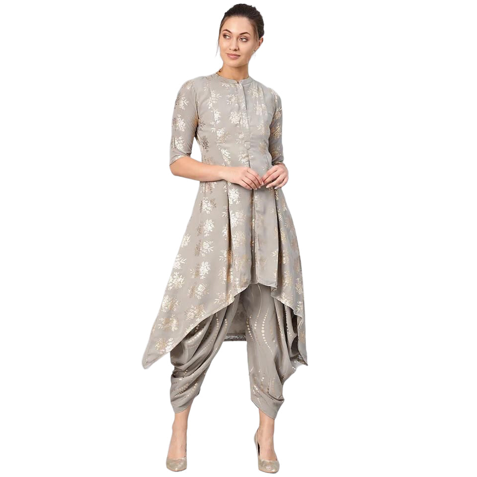 Grey Dhoti Set - Vintage India NYC