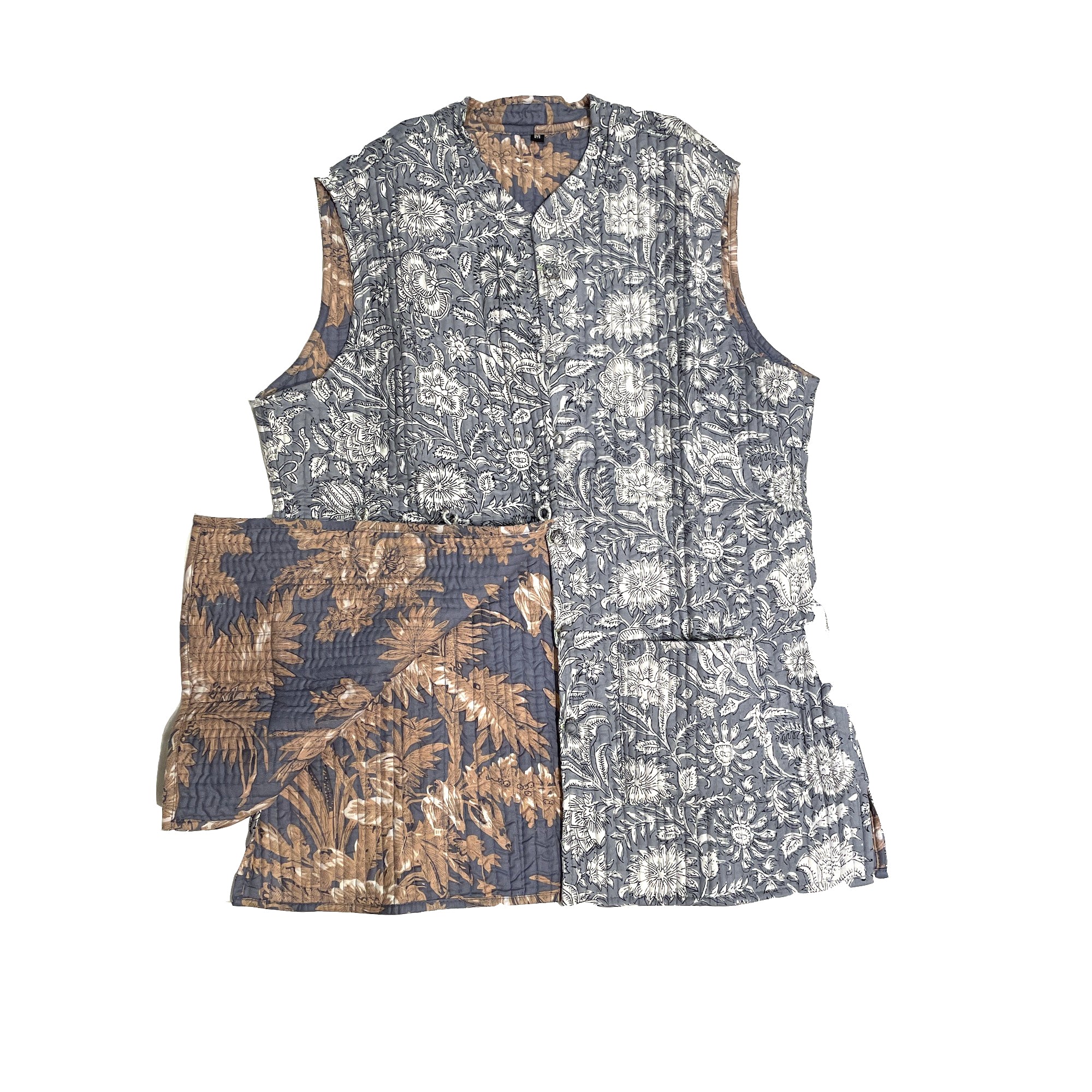 Reversible Quilted Vest-Size 36 - Vintage India NYC