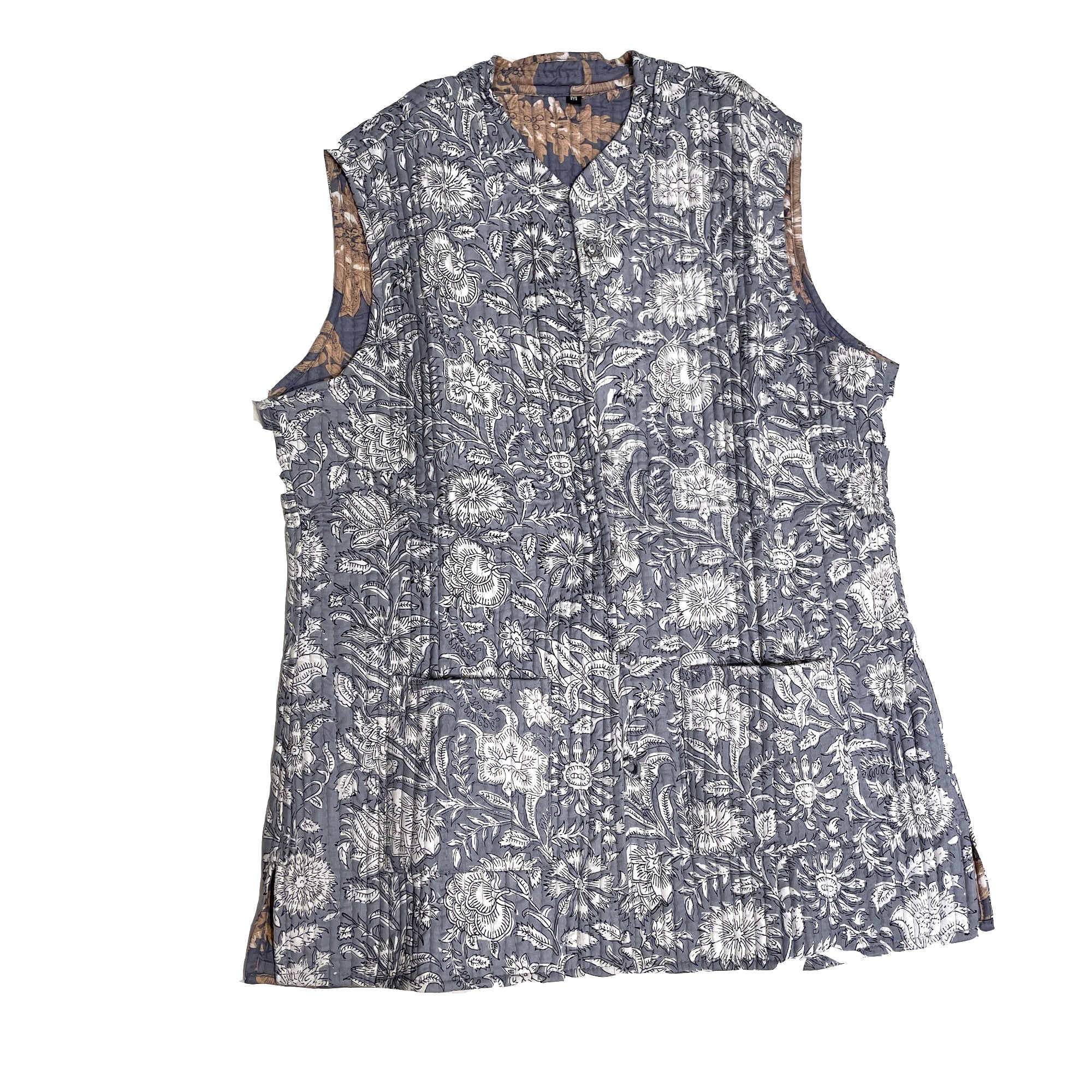 Reversible Quilted Vest-Size 36 - Vintage India NYC