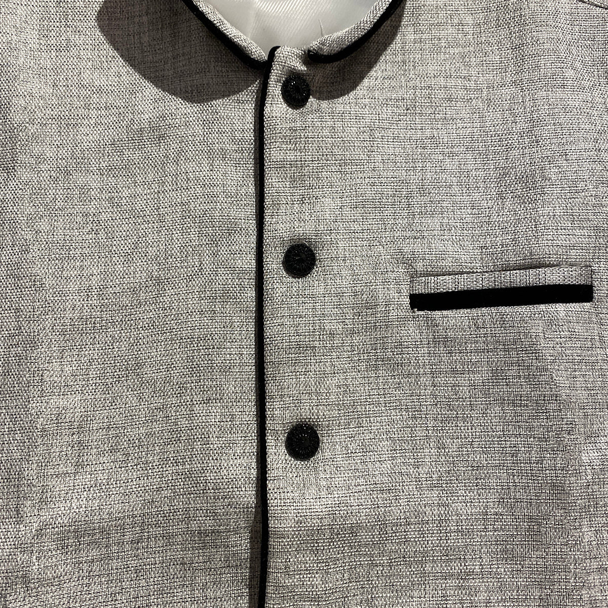 Grey Jute Vest - Vintage India NYC