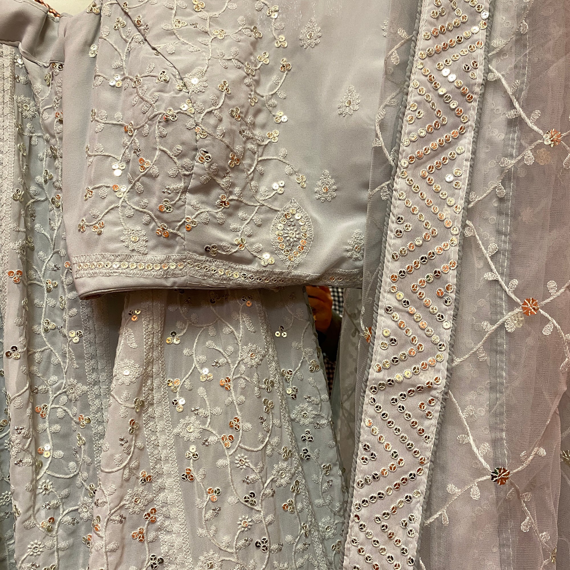 YD GreyLehenga Set - Vintage India NYC