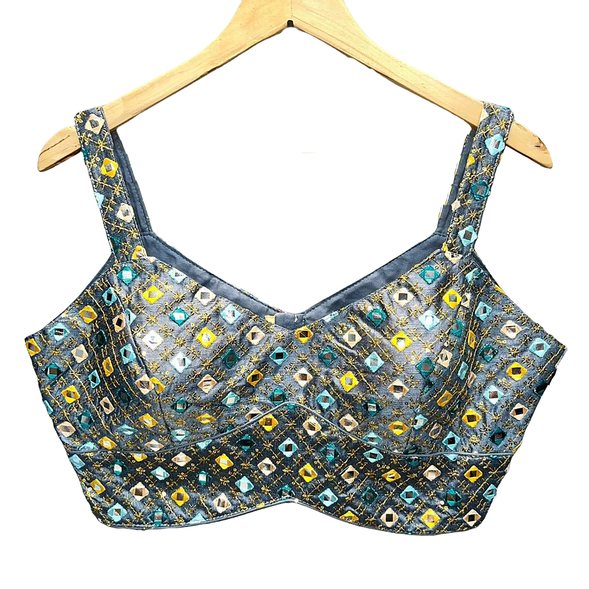 Mirrored Choli Blouse-5 Colors - Vintage India NYC
