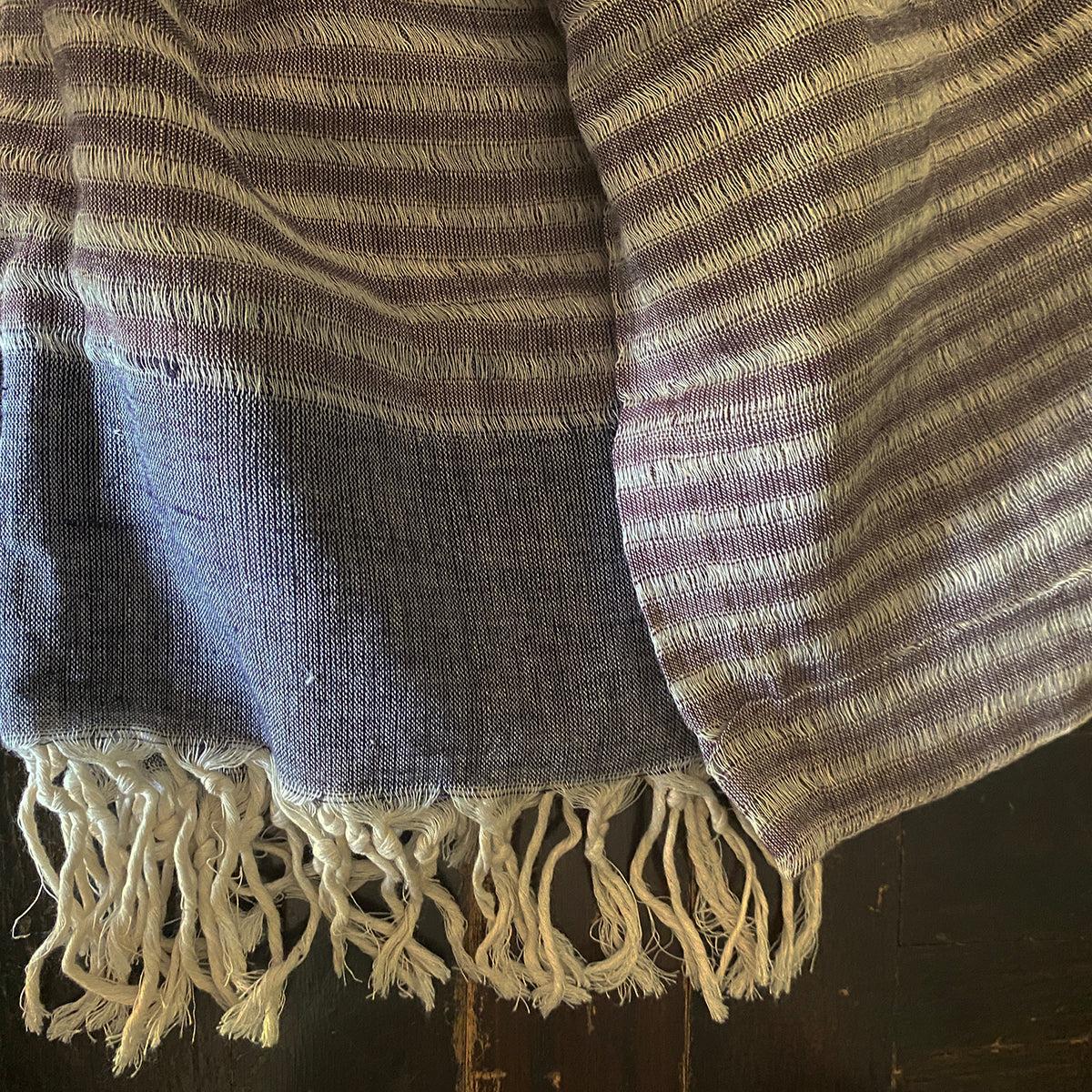 Handwoven Striped Cotton Scarves-10 Colors - Vintage India NYC