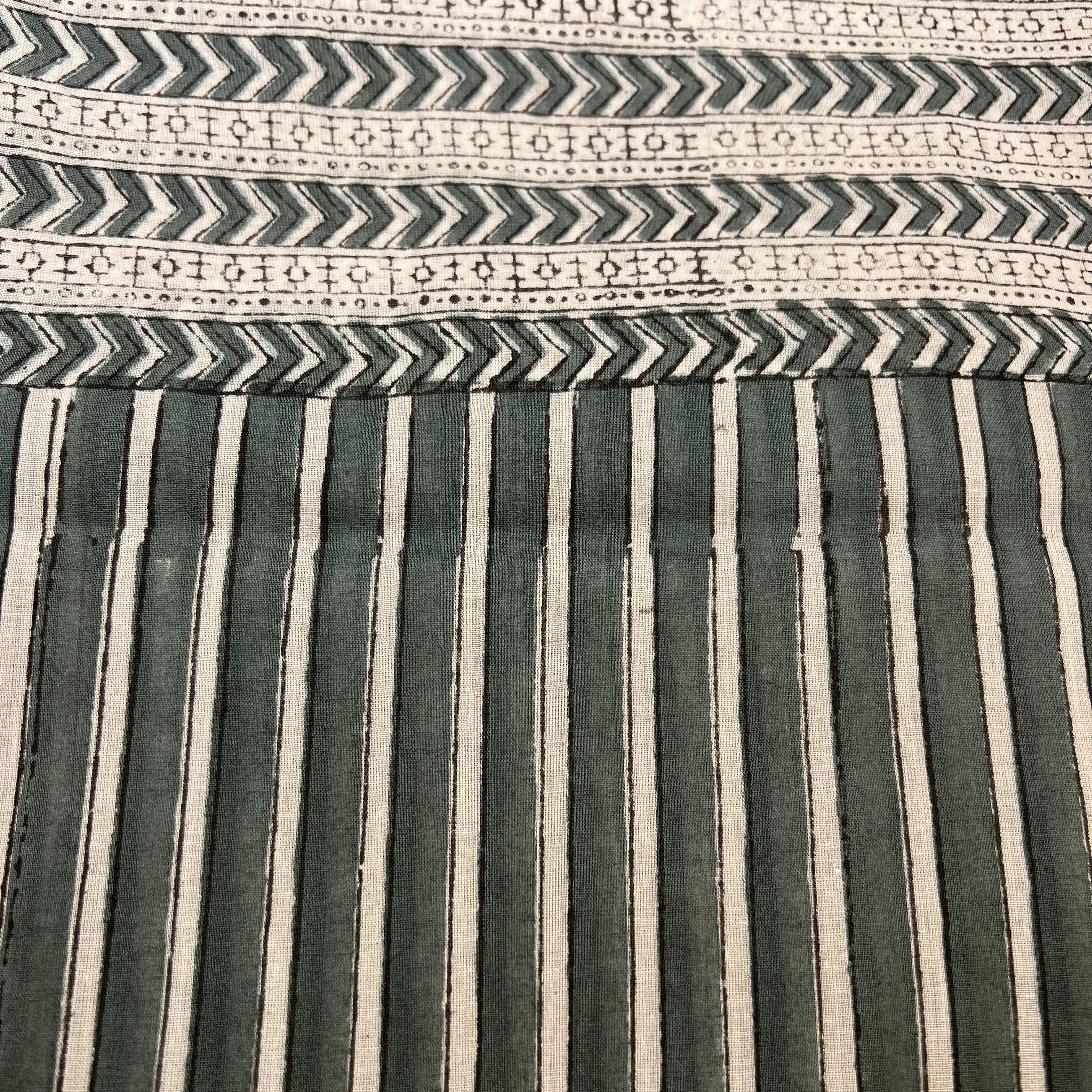 Block Print Sarongs/Scarves-Yellow Greens - Vintage India NYC