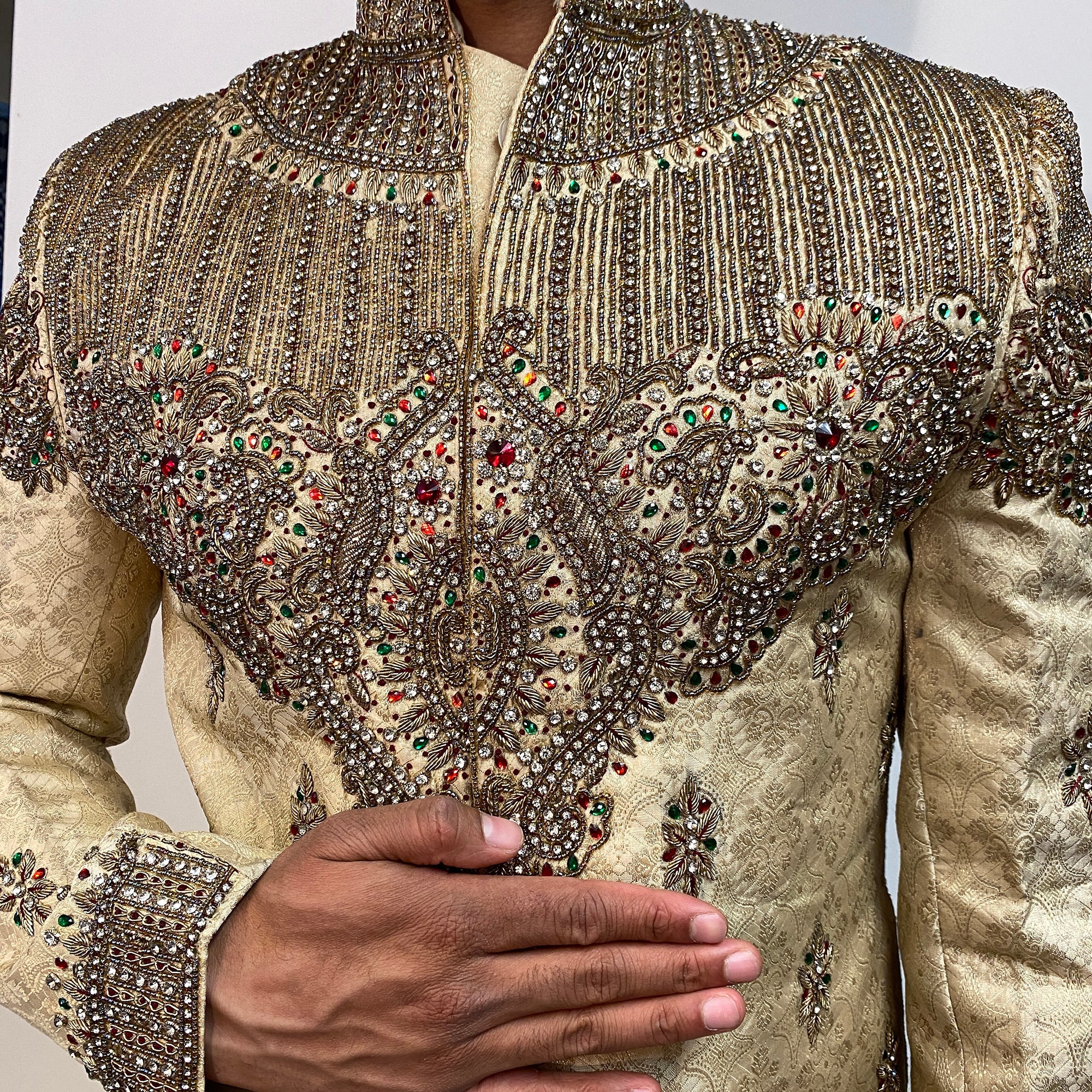 Cream Formal Sherwani - Vintage India NYC