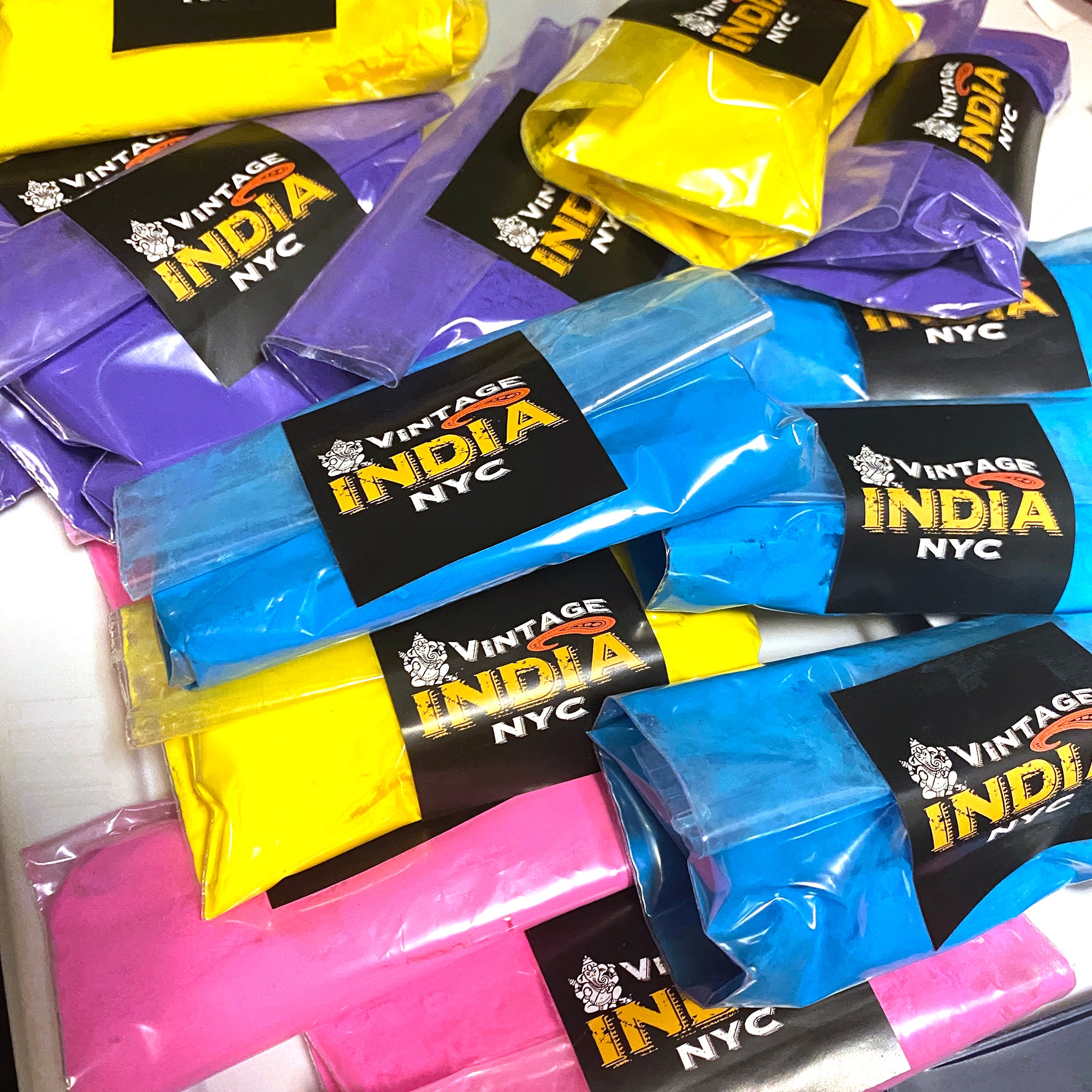 Holi Powder-4 Colors - Vintage India NYC