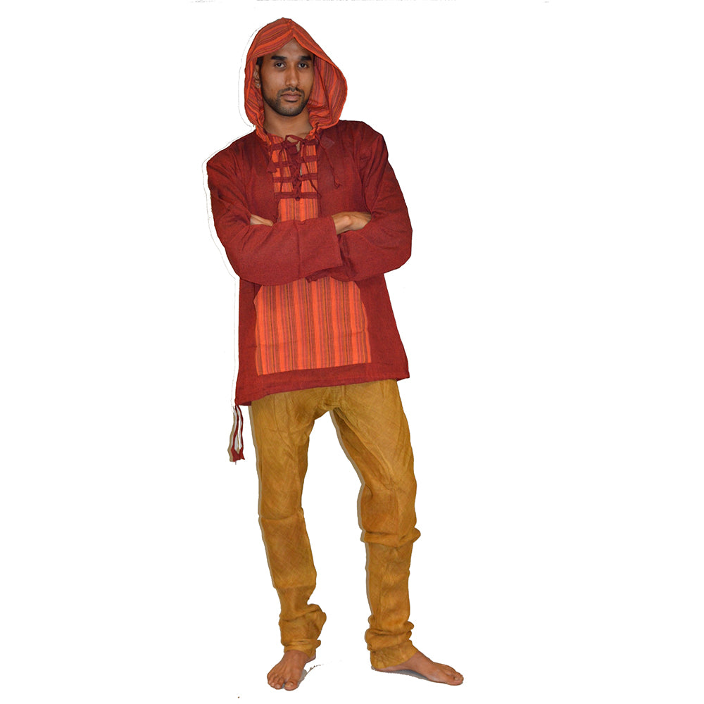 OS Cotton Hooded shirt - Vintage India NYC