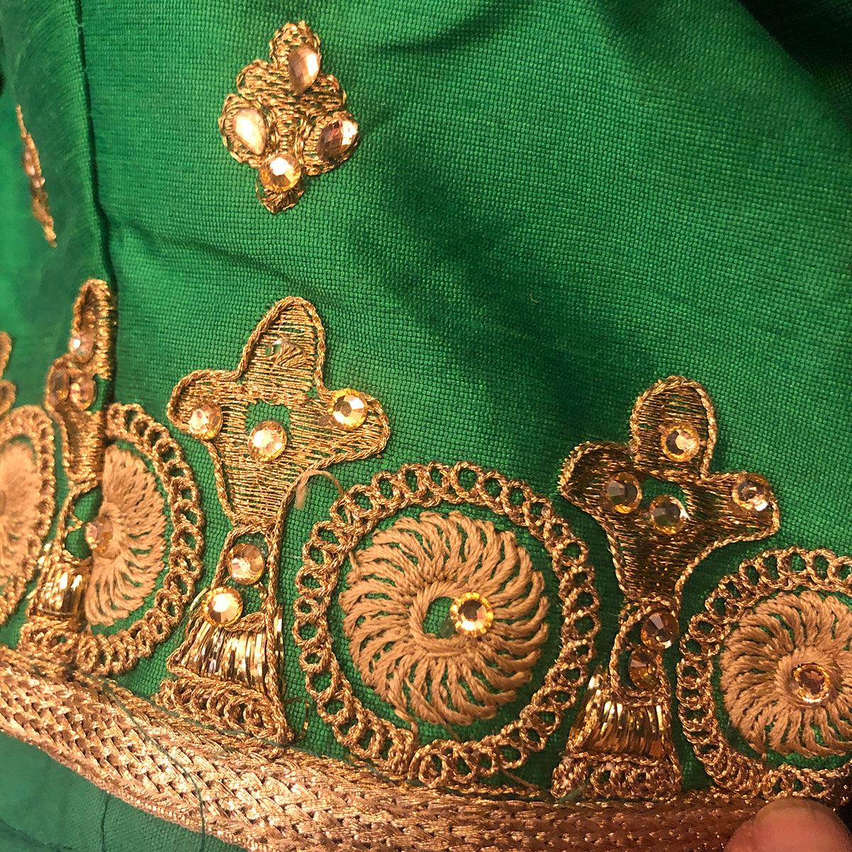 IE Gold Embroidered Choli Blouse - Vintage India NYC