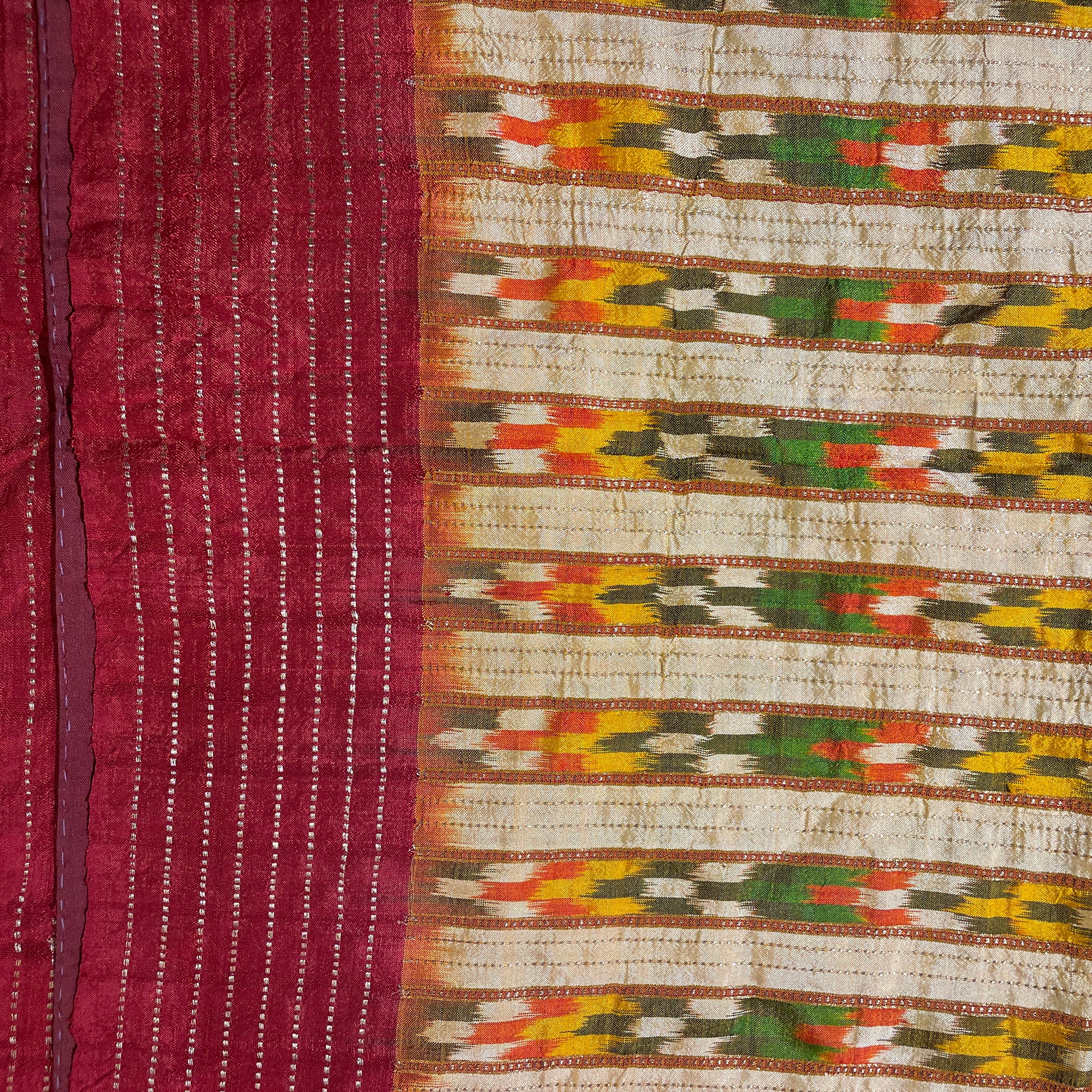Silk Ikat Saree - Vintage India NYC