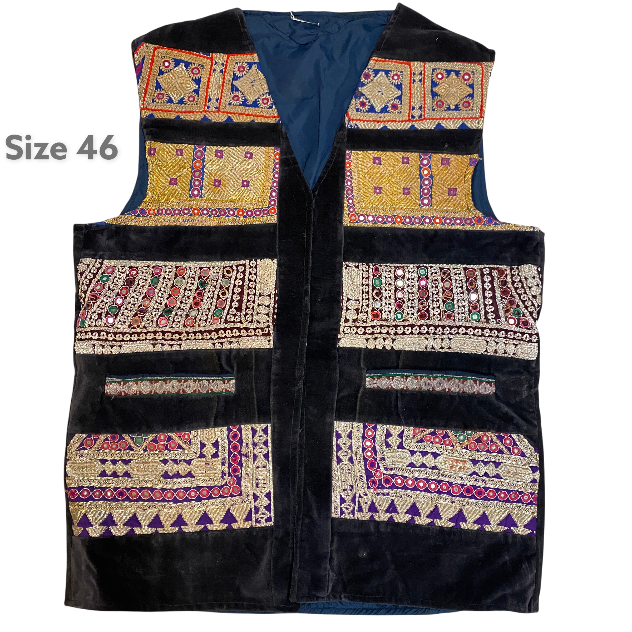 DB Afghani Velvet Smoking Vest - Vintage India NYC