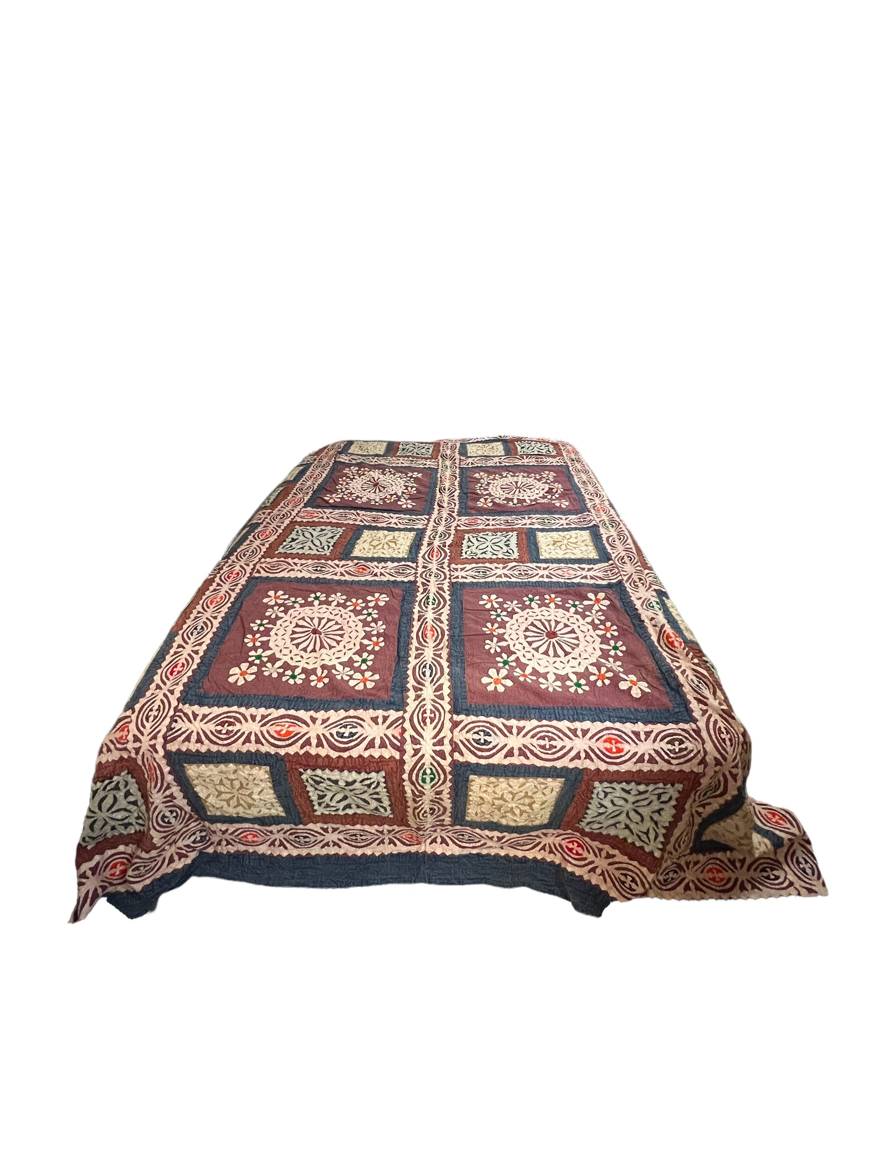 Hand made Cutwork Bedcover 2 - Vintage India NYC