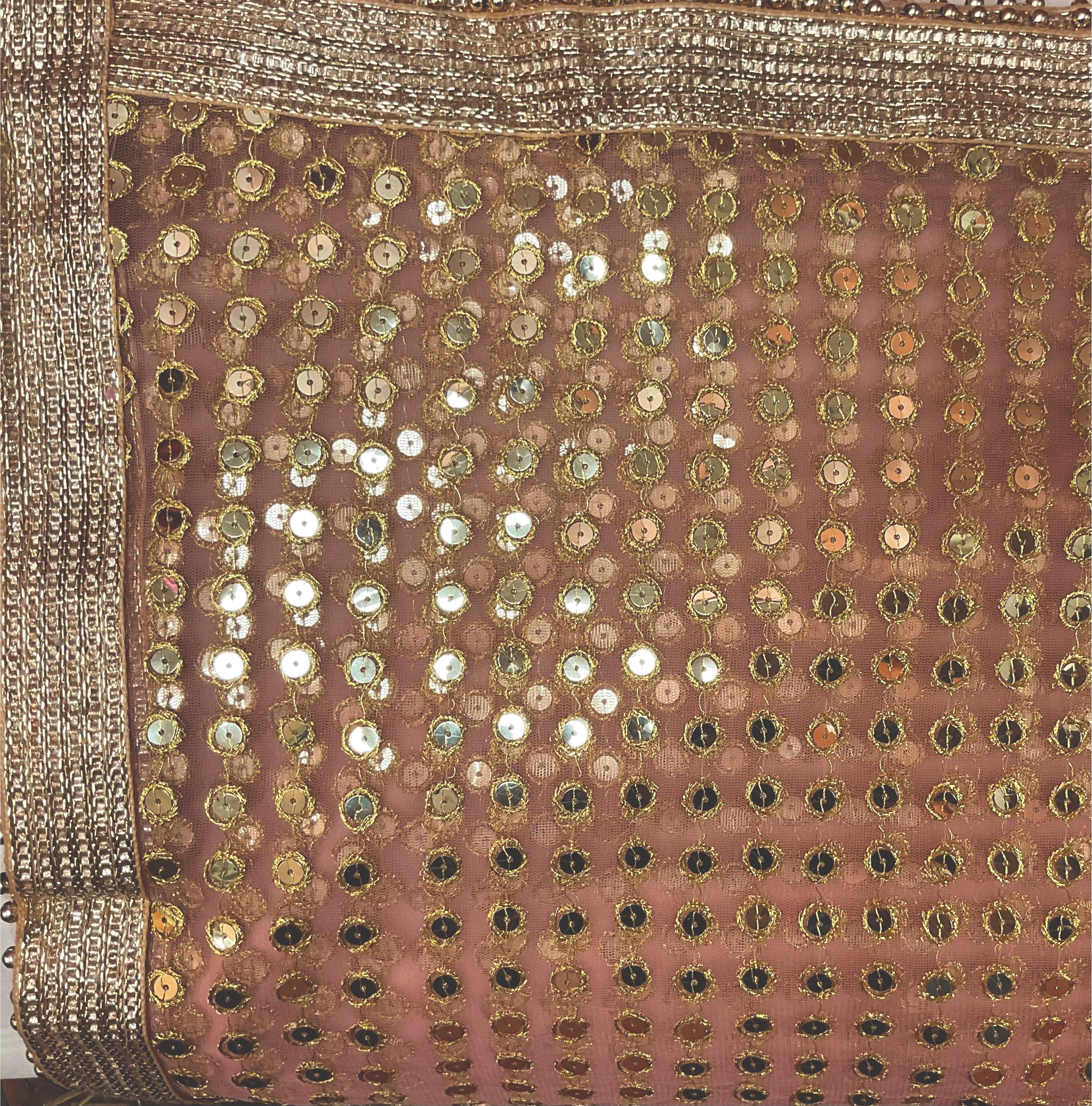 DT Gold Sequin Dupatta - Vintage India NYC