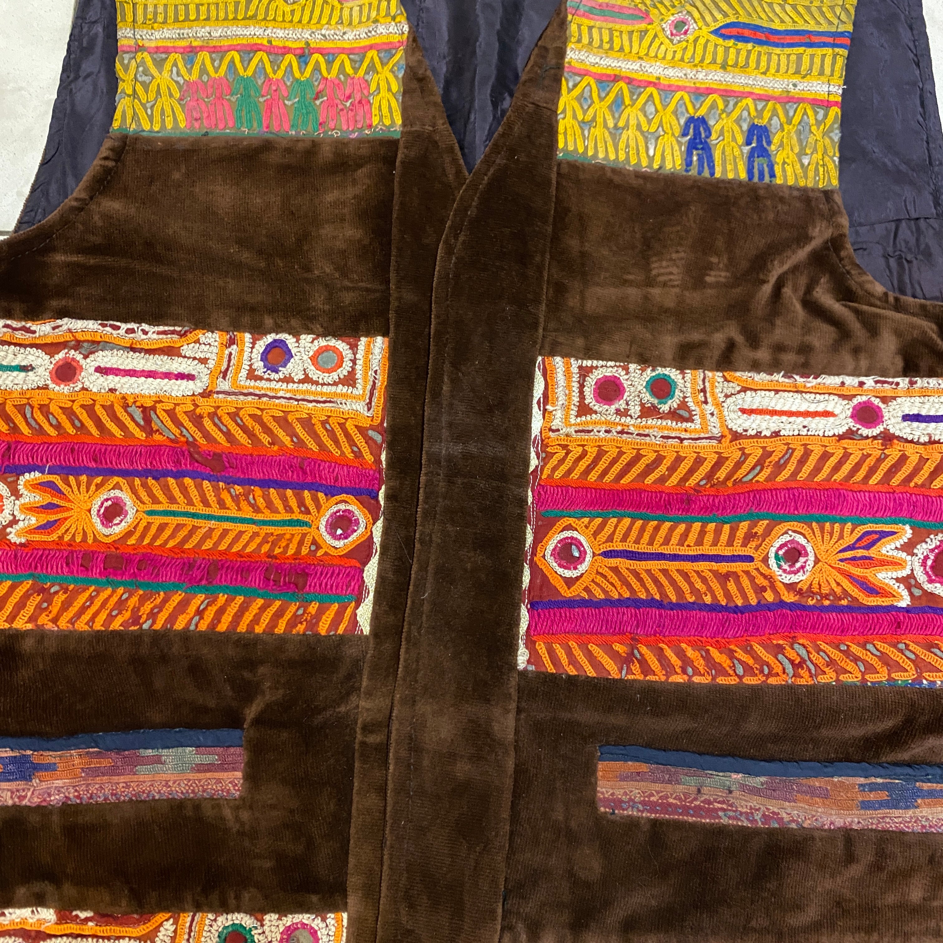 DB Afghani Velvet Smoking Vest - Vintage India NYC