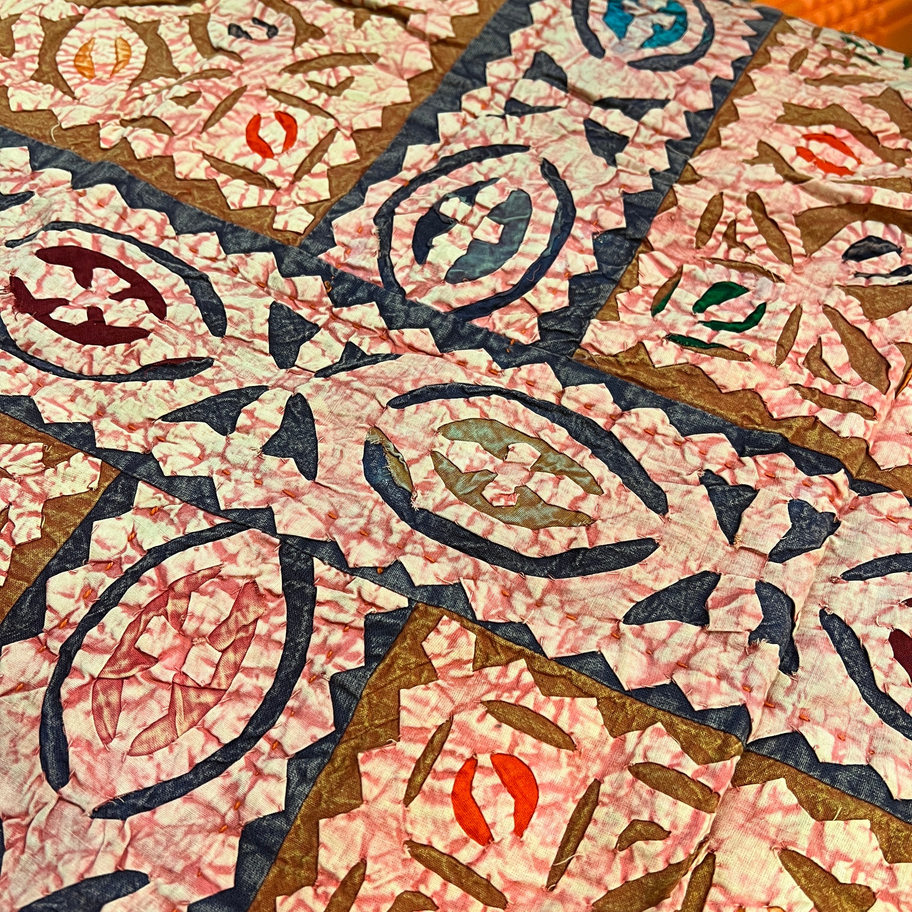 Hand made Cutwork Bedcover 4 - Vintage India NYC