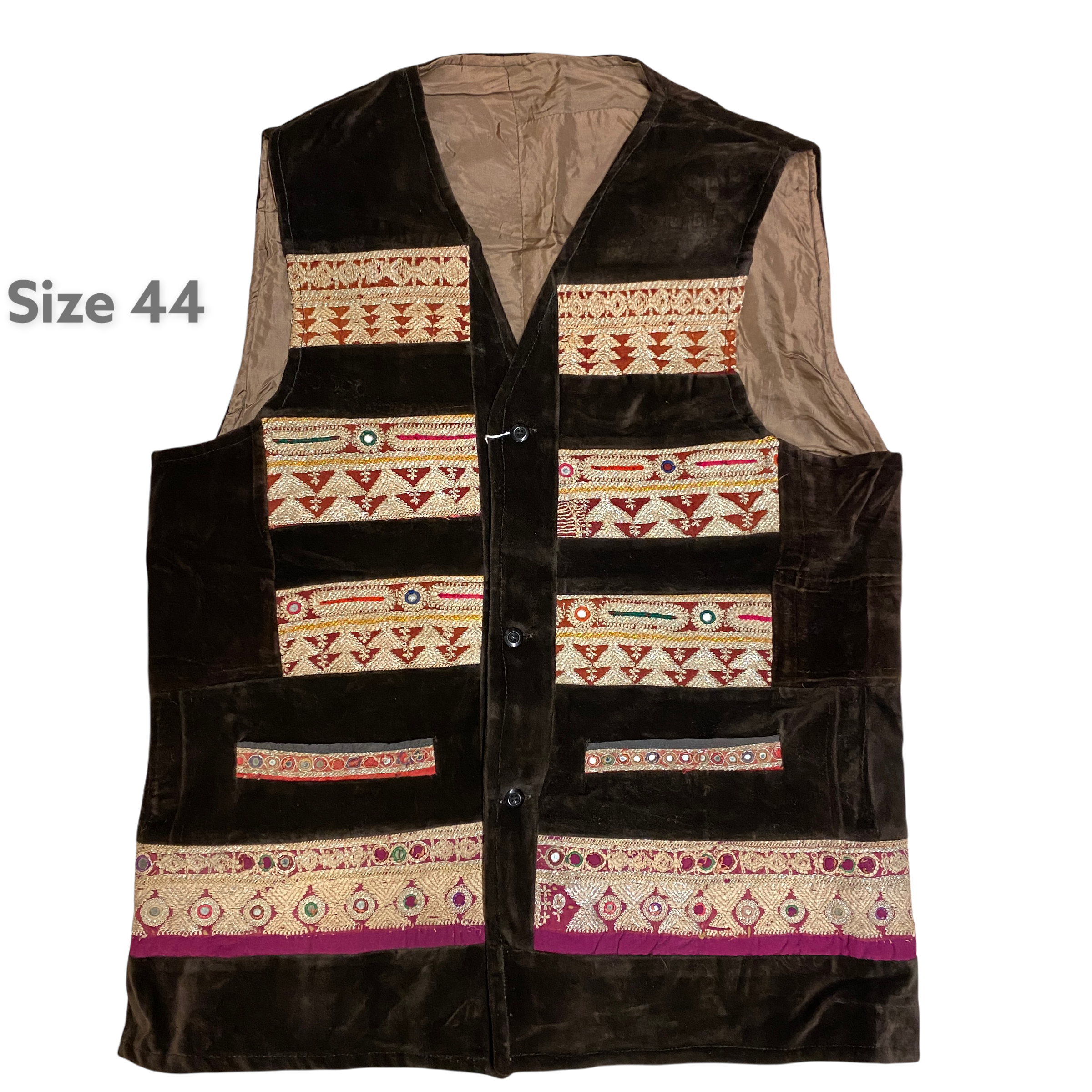 DB Afghani Velvet Smoking Vest - Vintage India NYC