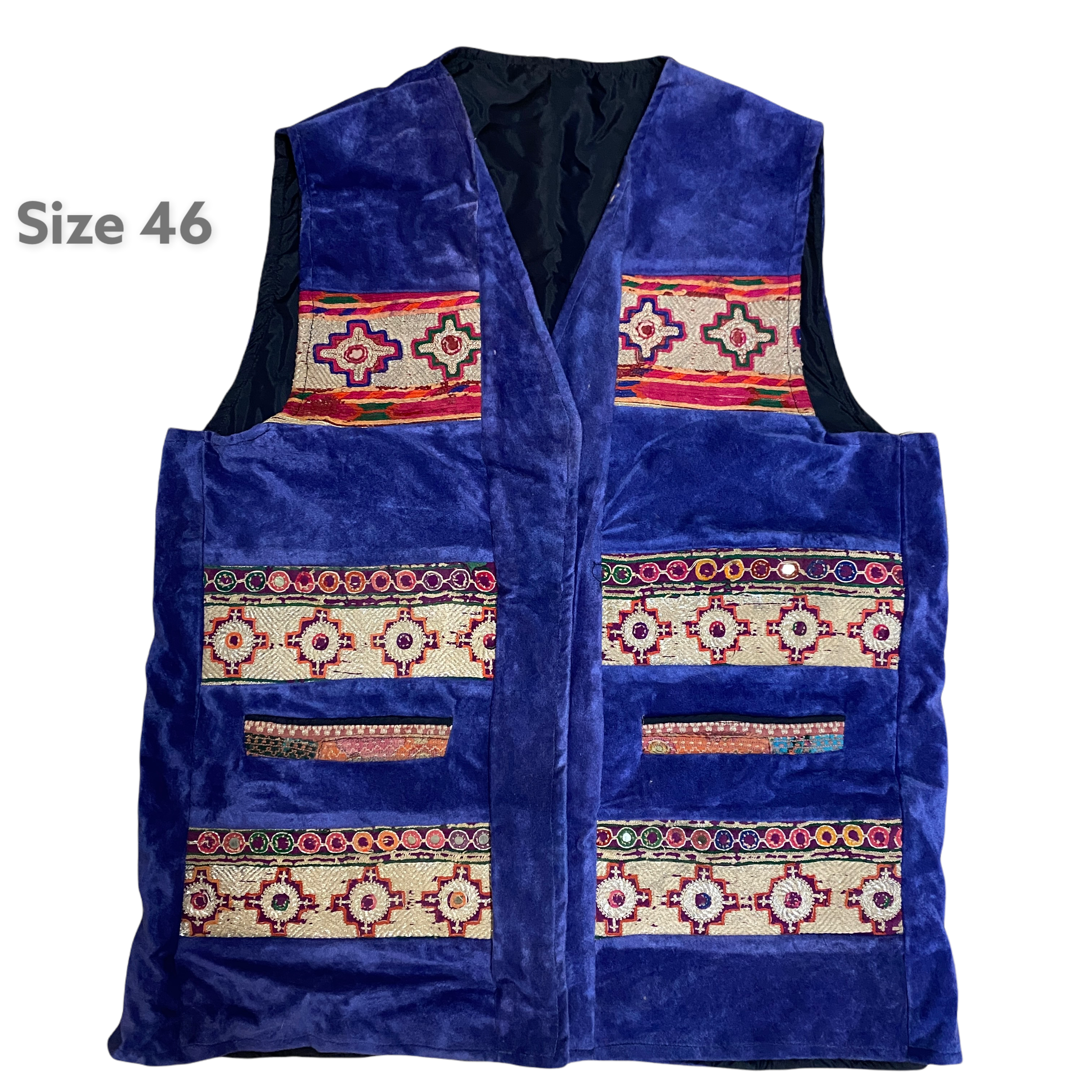 DB Afghani Velvet Smoking Vest - Vintage India NYC